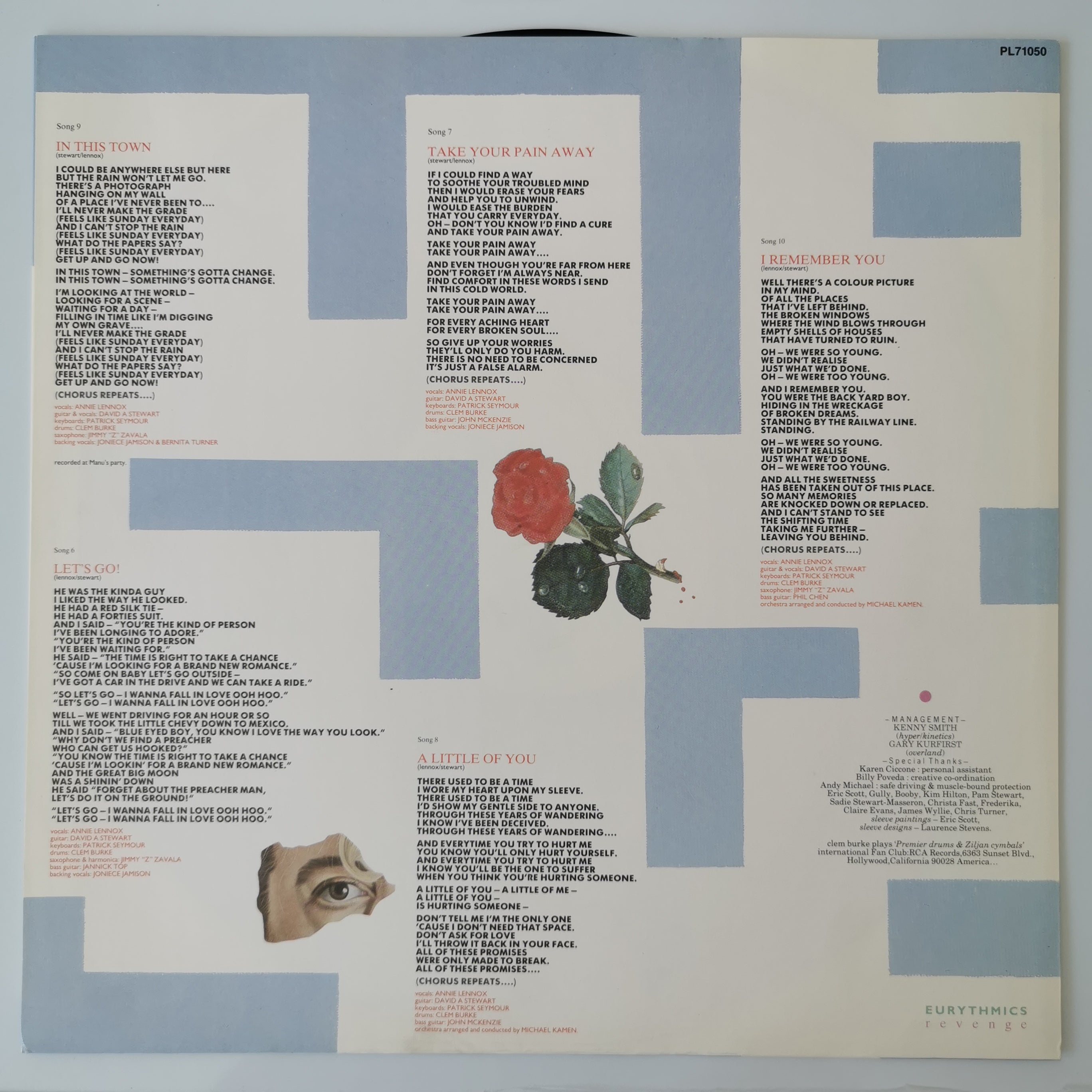 Eurythmics – Revenge Vinyl LP Record 1986
