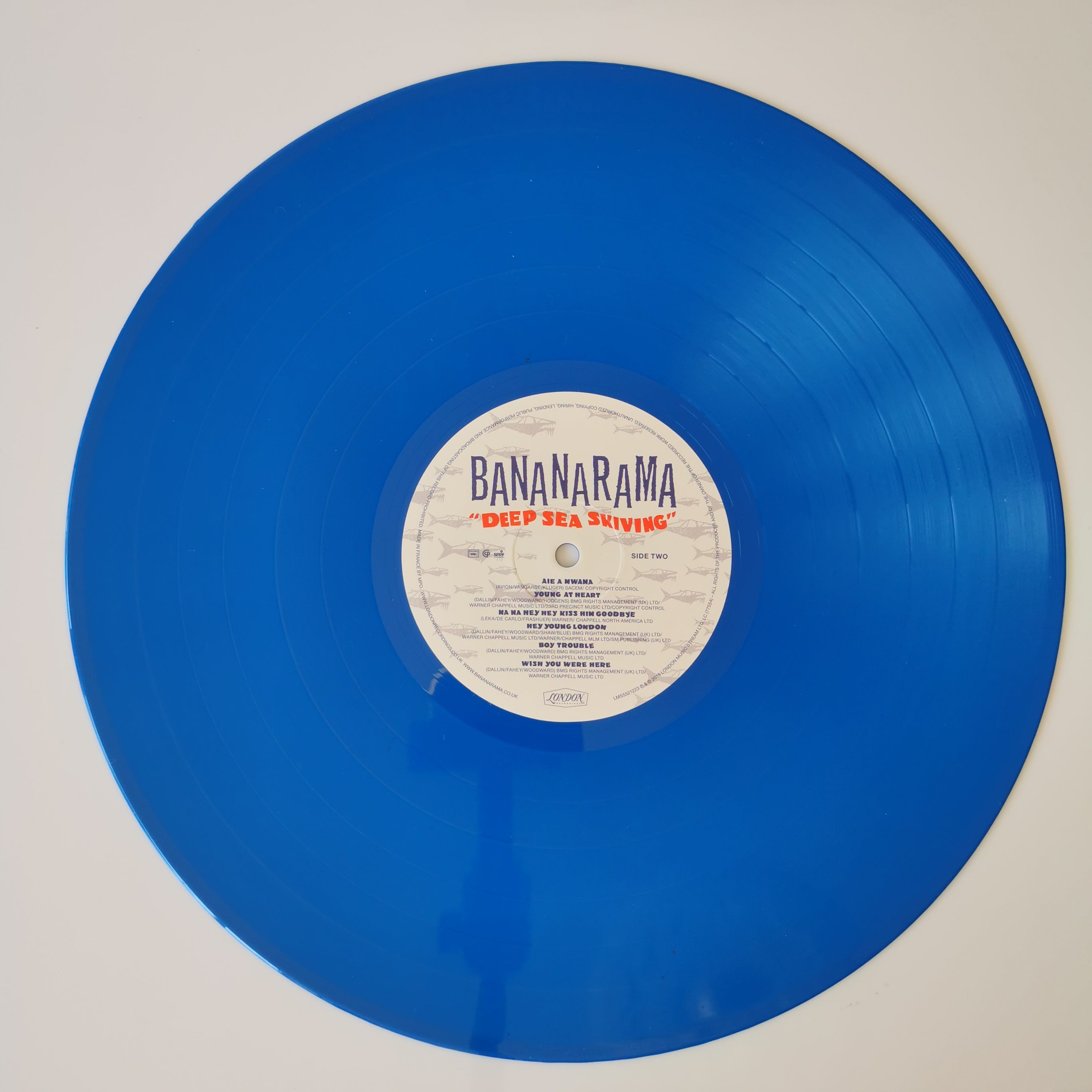 Bananarama Deep Sea Skiving Blue Vinyl LP Record