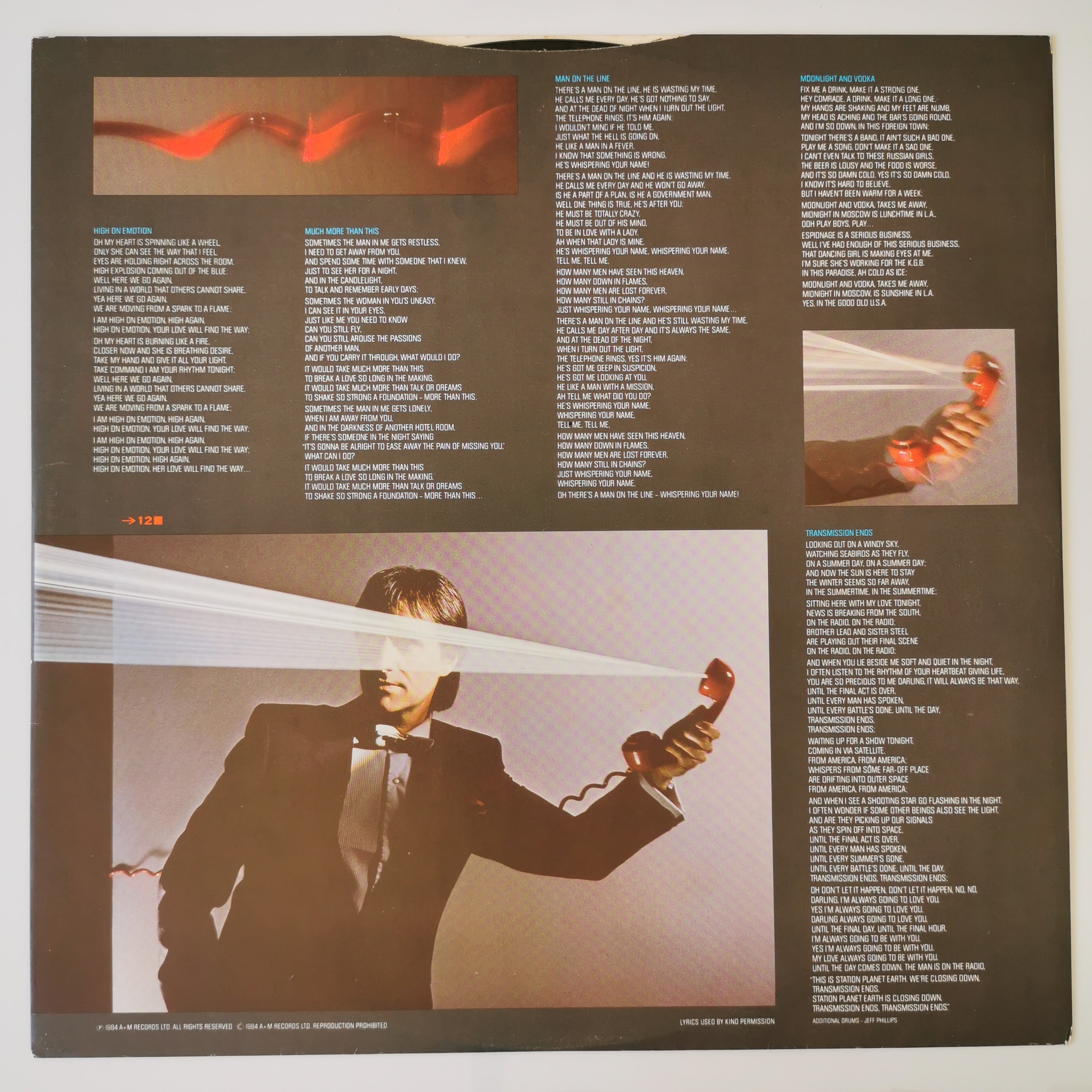 Chris De Burgh Man On The Line Vinyl LP 1984
