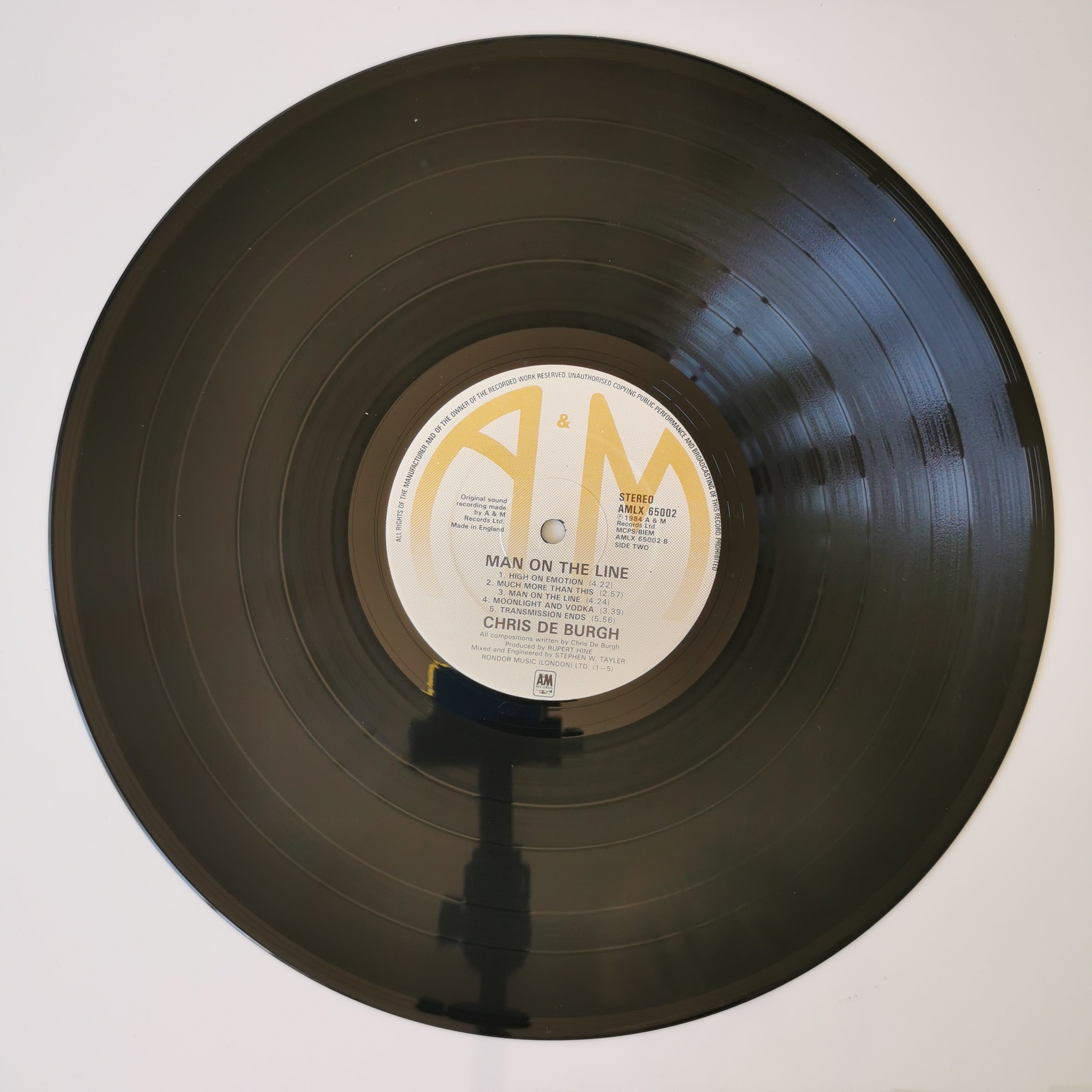Chris De Burgh Man On The Line Vinyl LP 1984