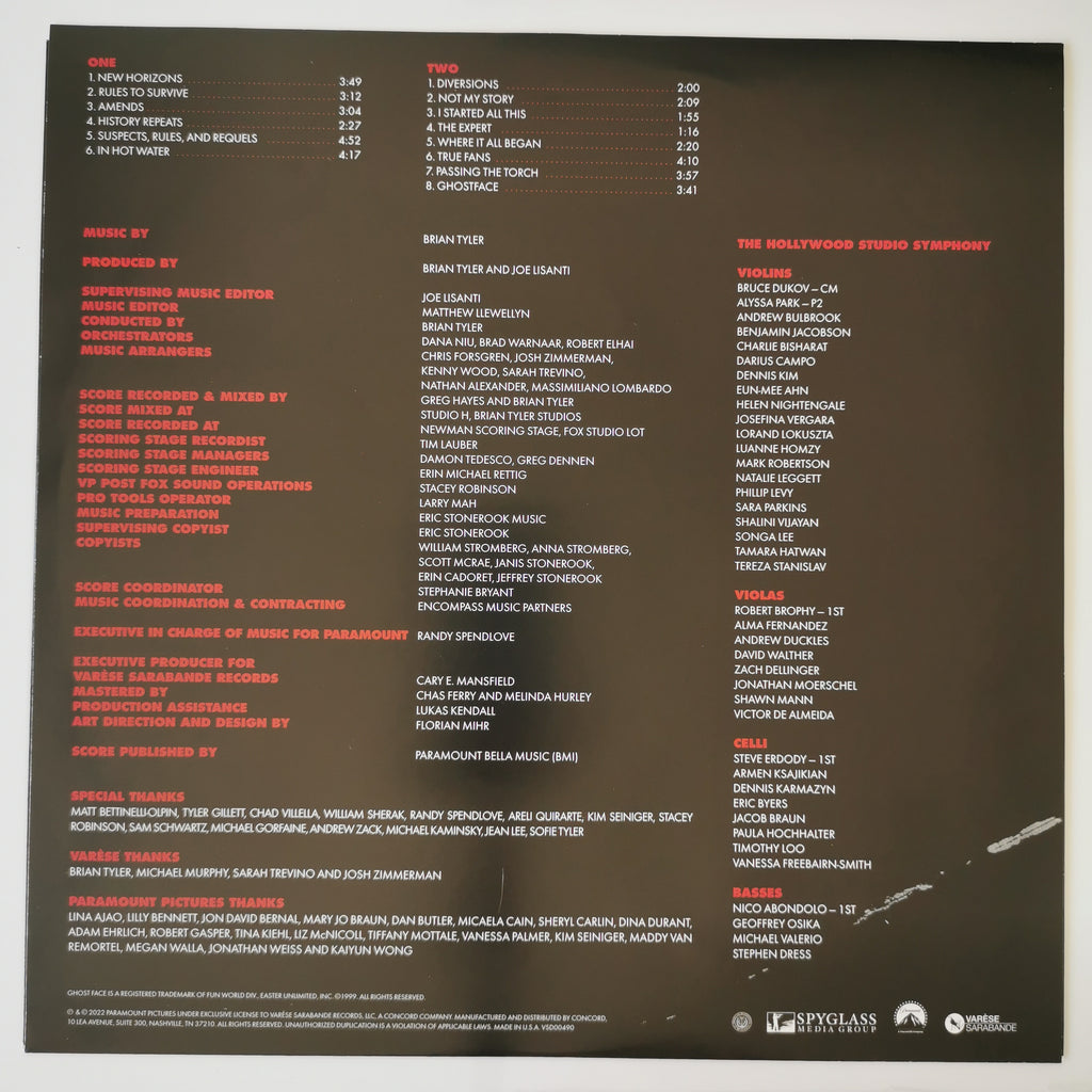 Scream 5 Vinyl LP Record Soundtrack