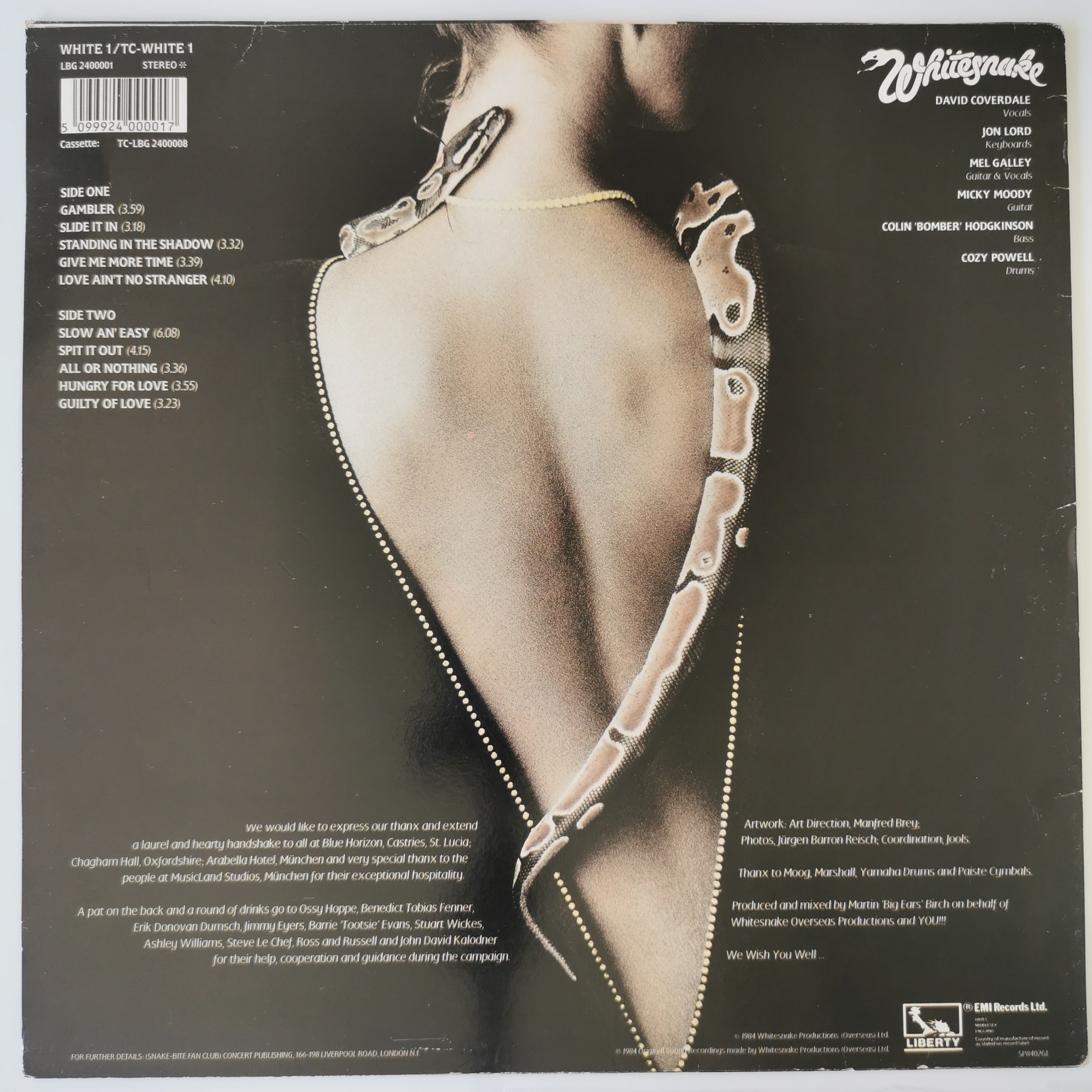 Whitesnake – Slide It In Vinyl LP Record 1984