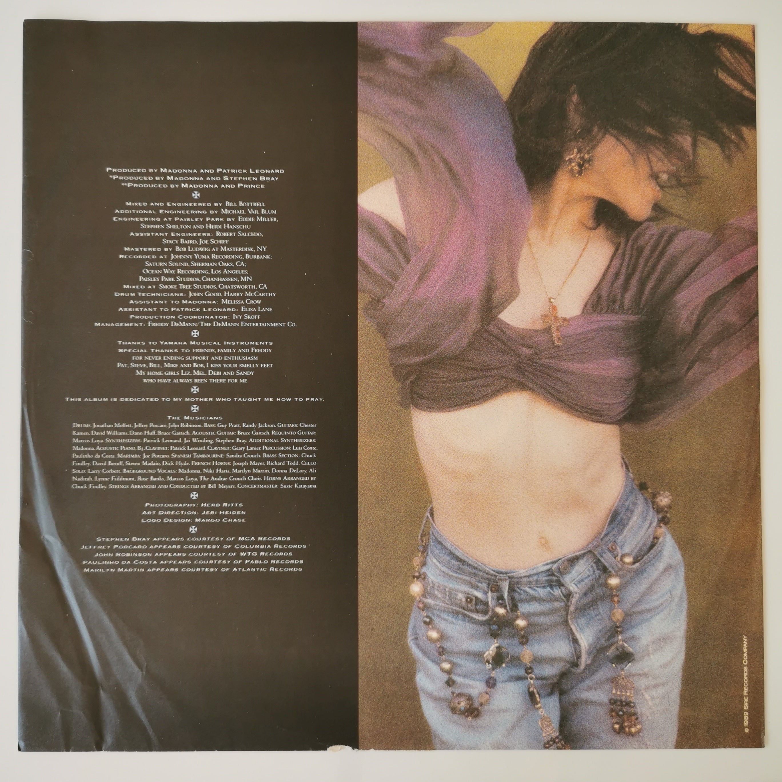 Madonna Like A Prayer - Scented Inner Limited Edition Vinyl LP