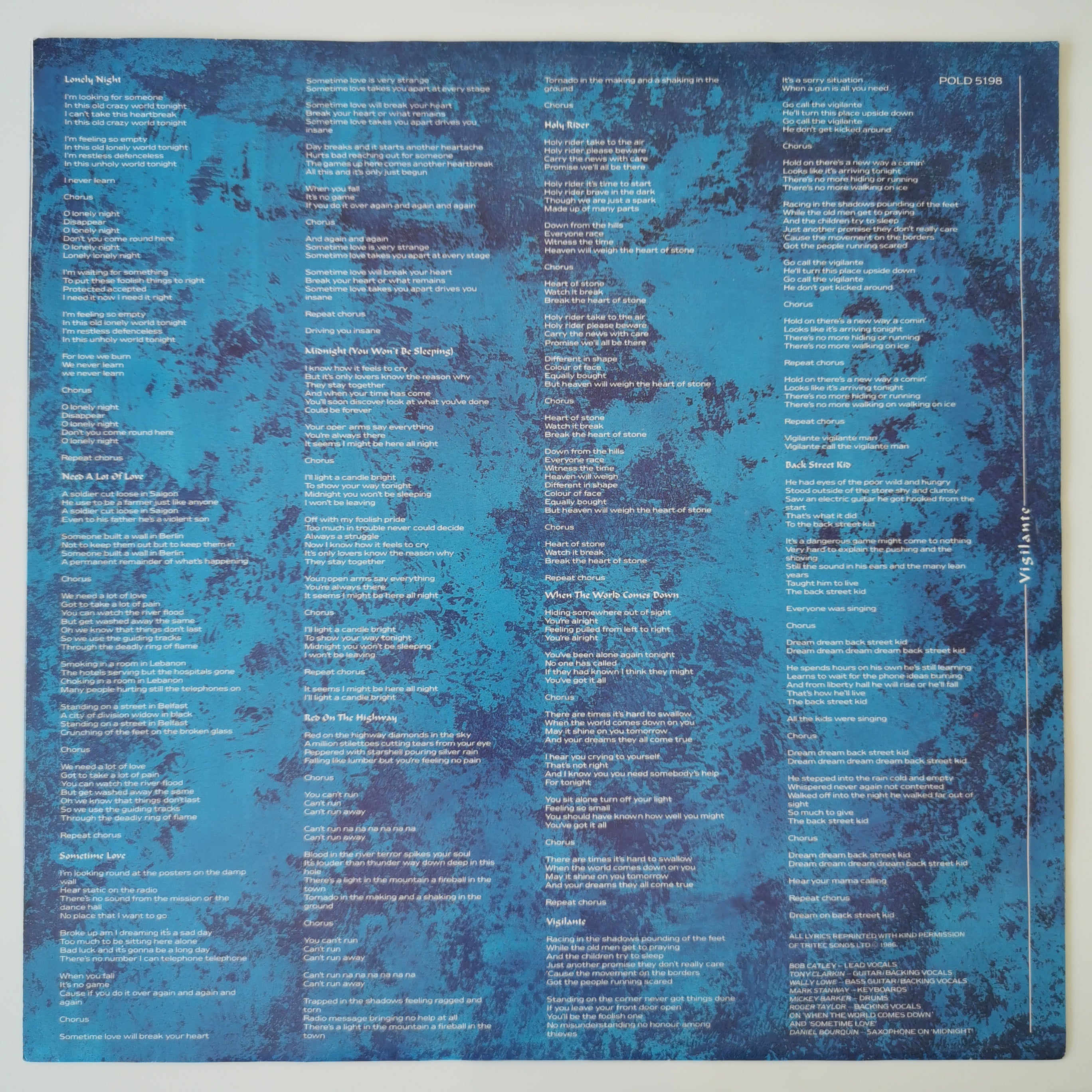 Magnum – Vigilante Vinyl LP Record 1986