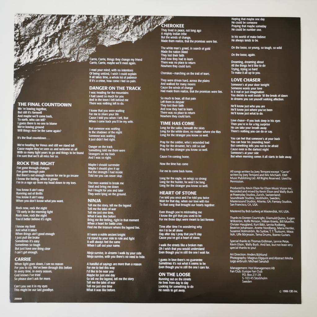 Europe The Final Countdown UK Vinyl LP (Poster Set)
