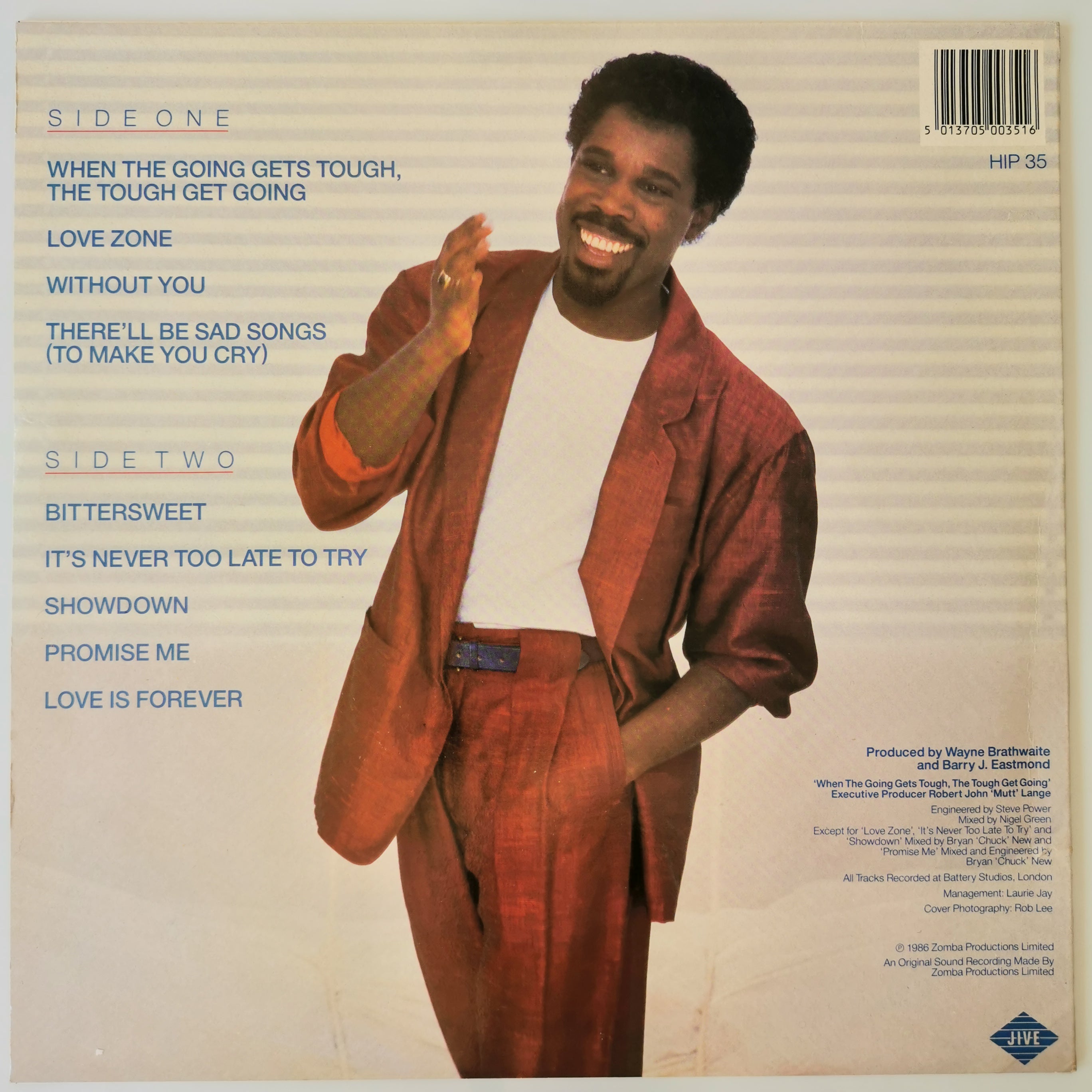 Billy Ocean – Love Zone Vinyl LP Record 1986