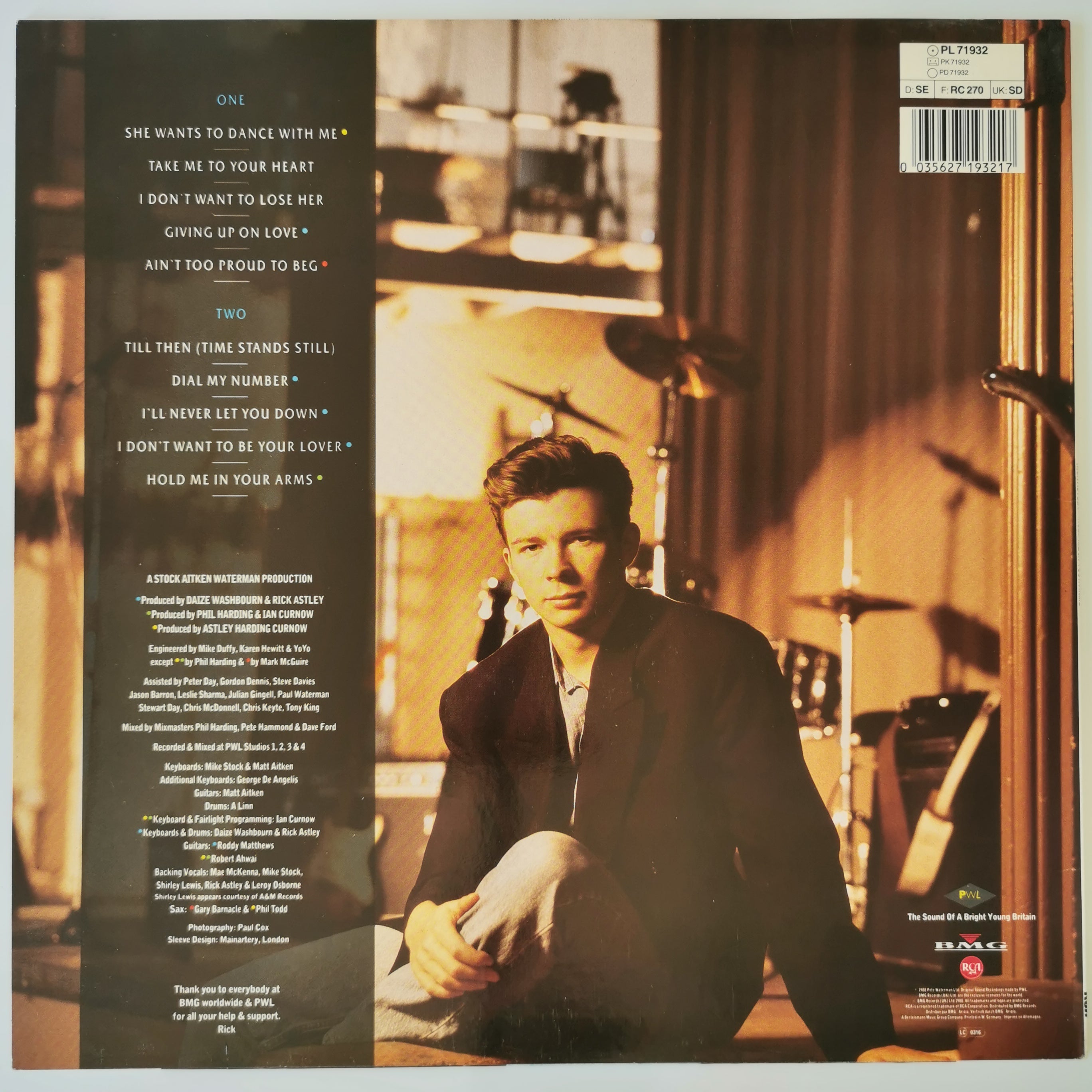 Rick Astley – Hold Me In Your Arms Vinyl LP Record