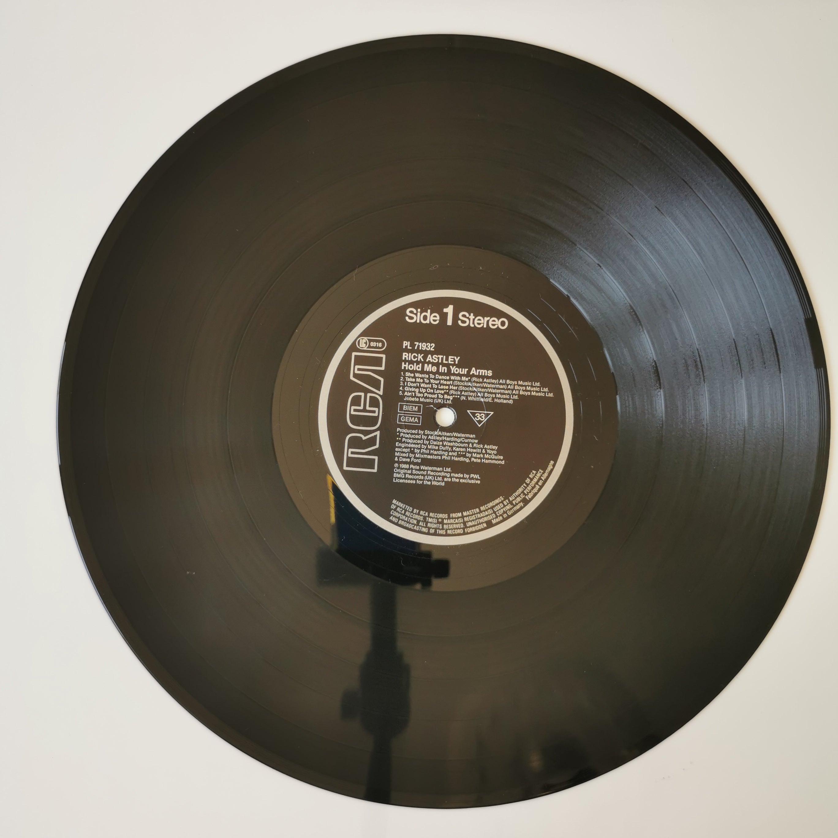 Rick Astley – Hold Me In Your Arms Vinyl LP Record