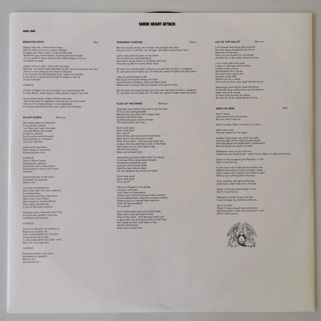 Queen – Sheer Heart Attack Vinyl LP Record Reissued