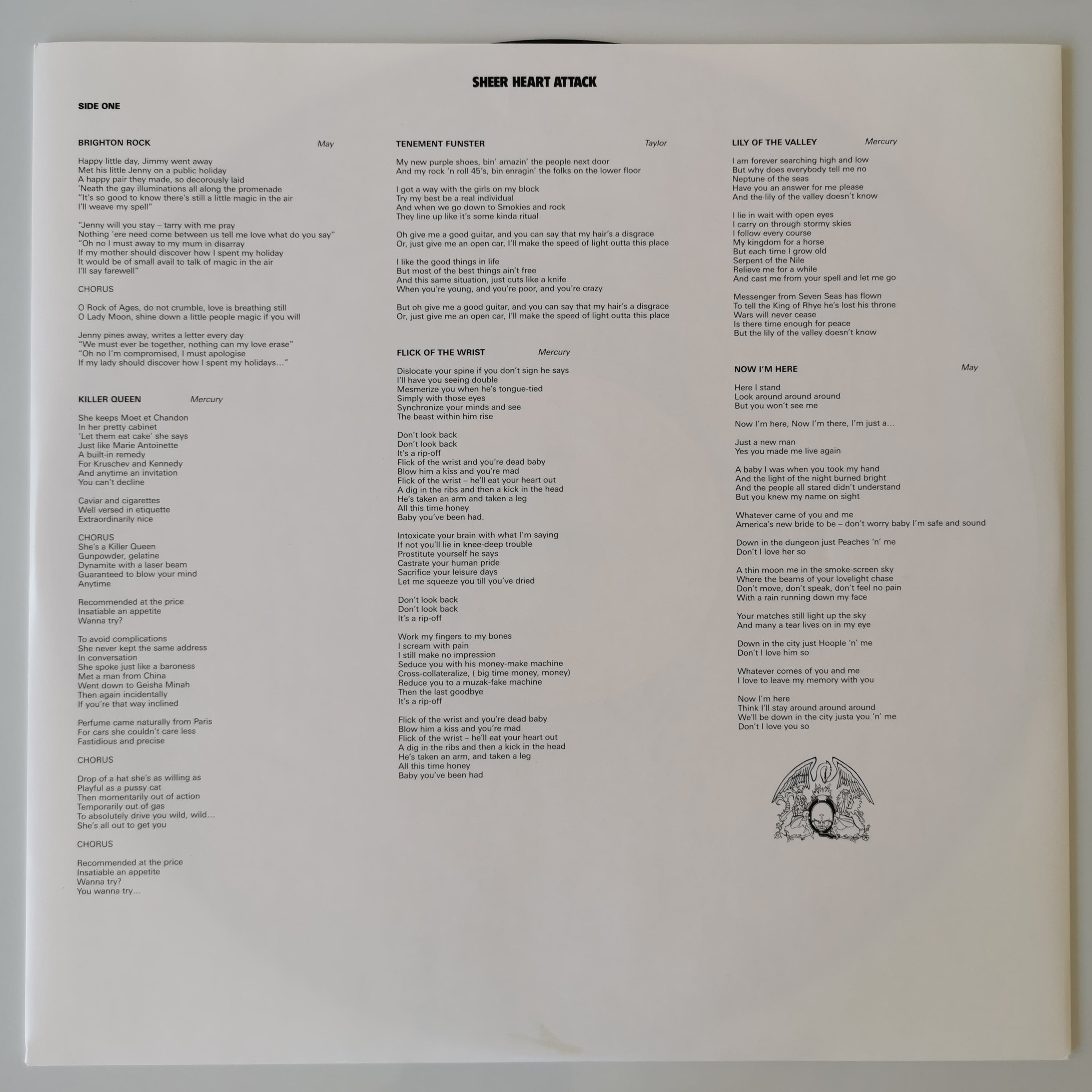 Queen – Sheer Heart Attack Vinyl LP Record Reissued