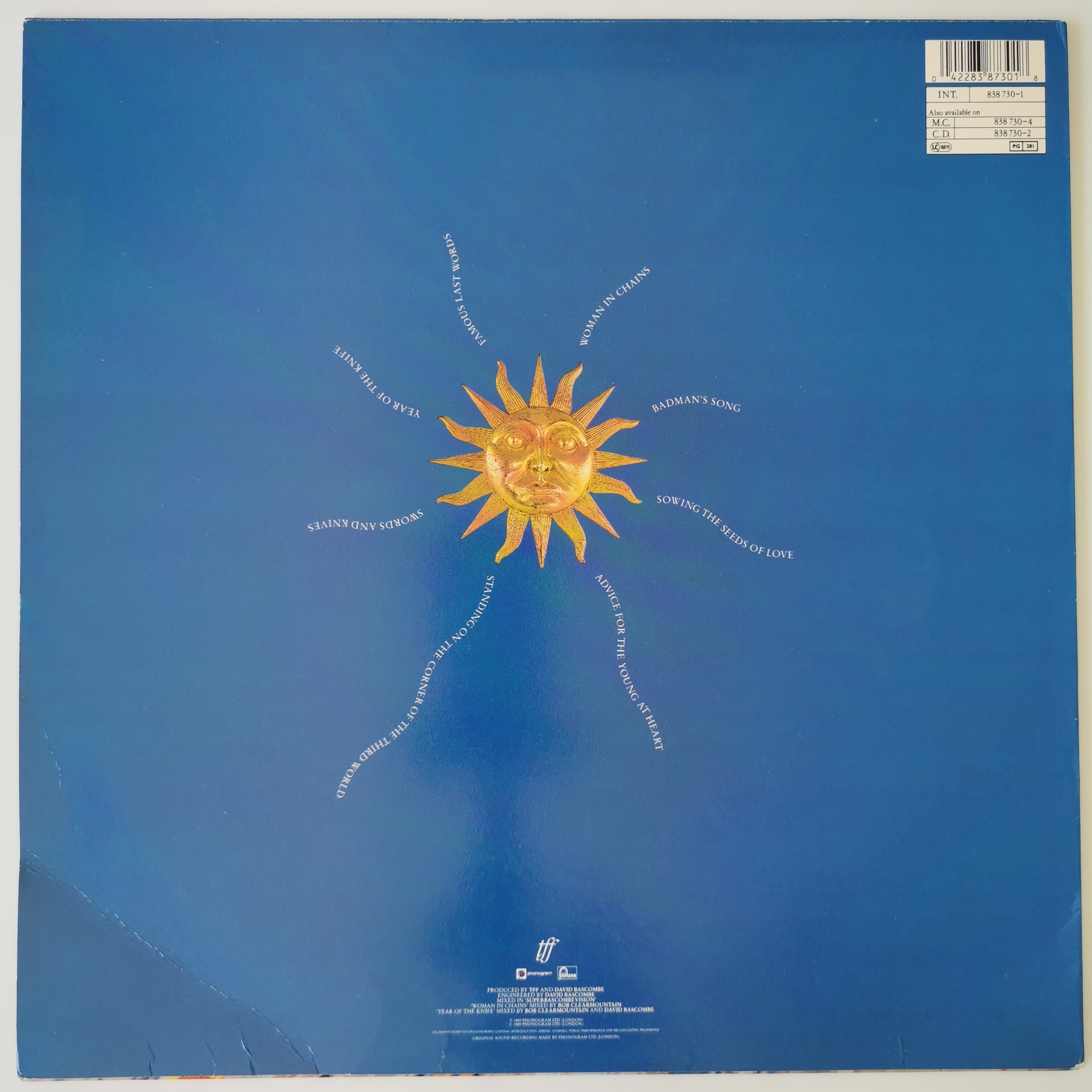 Tears For Fears The Seeds Of Love Vinyl LP Record