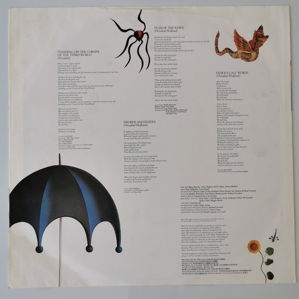 Tears For Fears The Seeds Of Love Vinyl LP Record