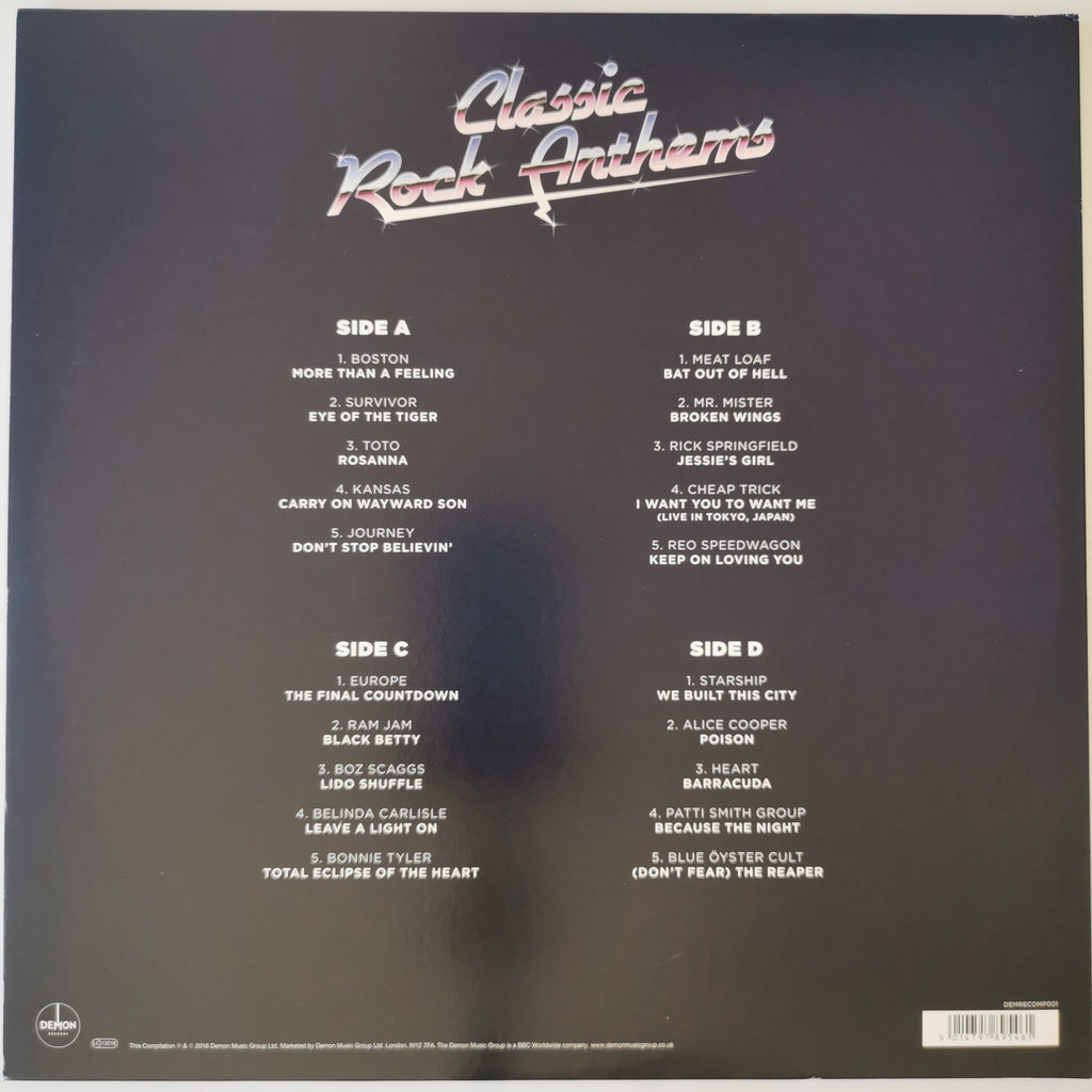 Various – Classic Rock Anthems Double Vinyl LP
