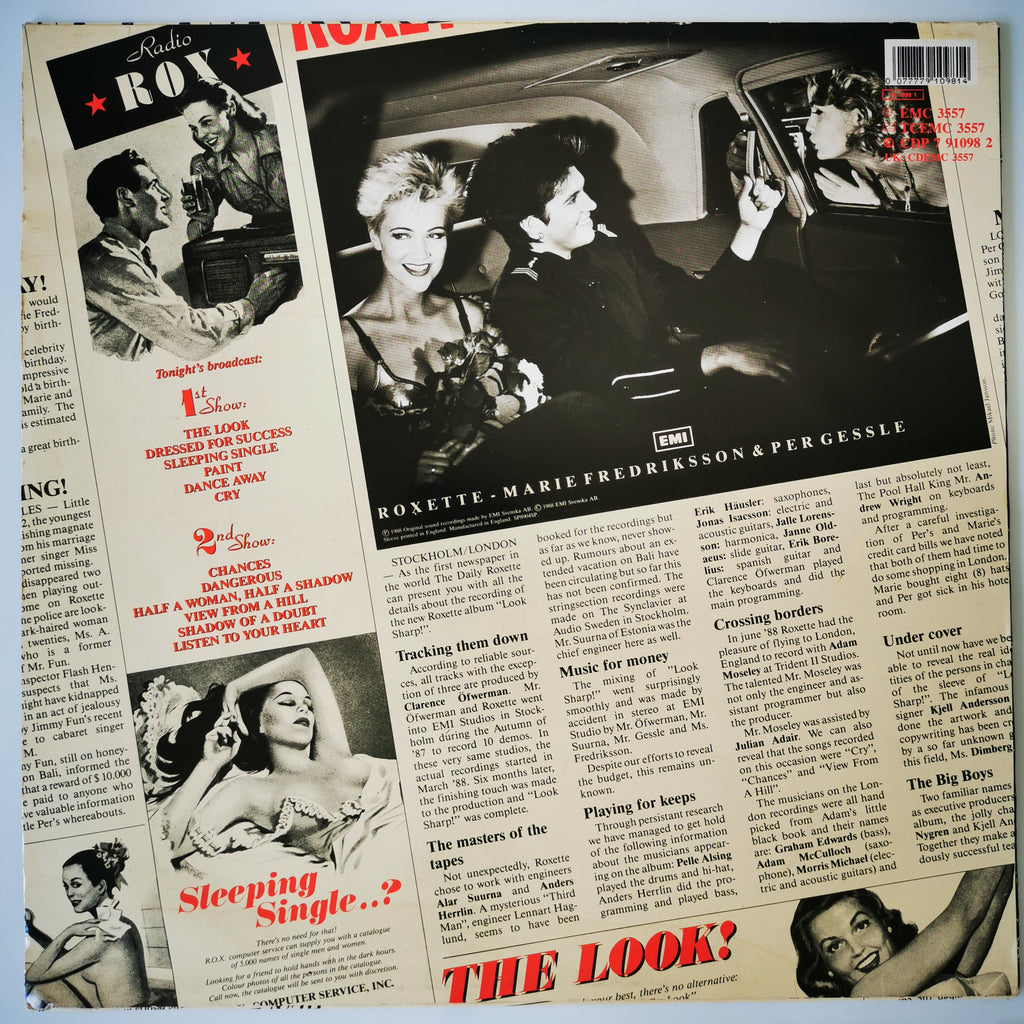Roxette – Look Sharp! Vinyl LP Record 1988