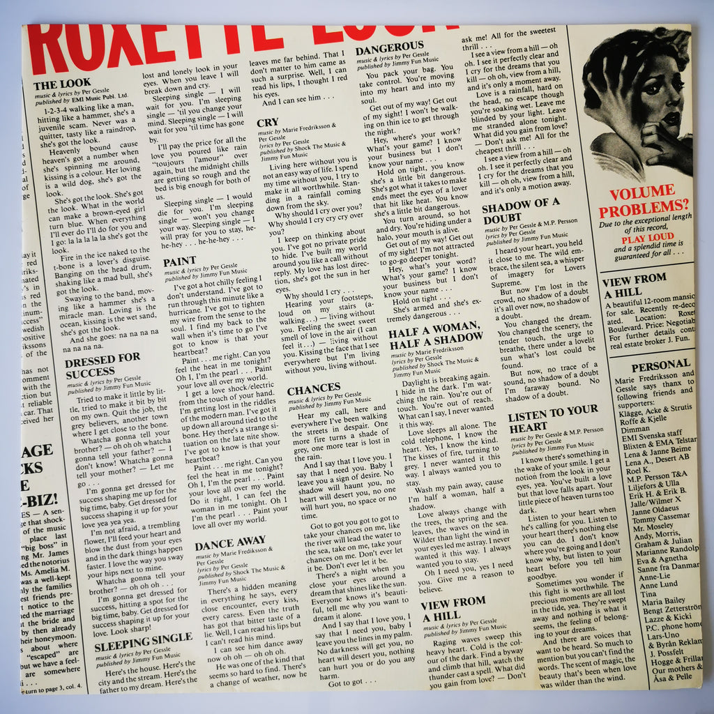 Roxette – Look Sharp! Vinyl LP Record 1988