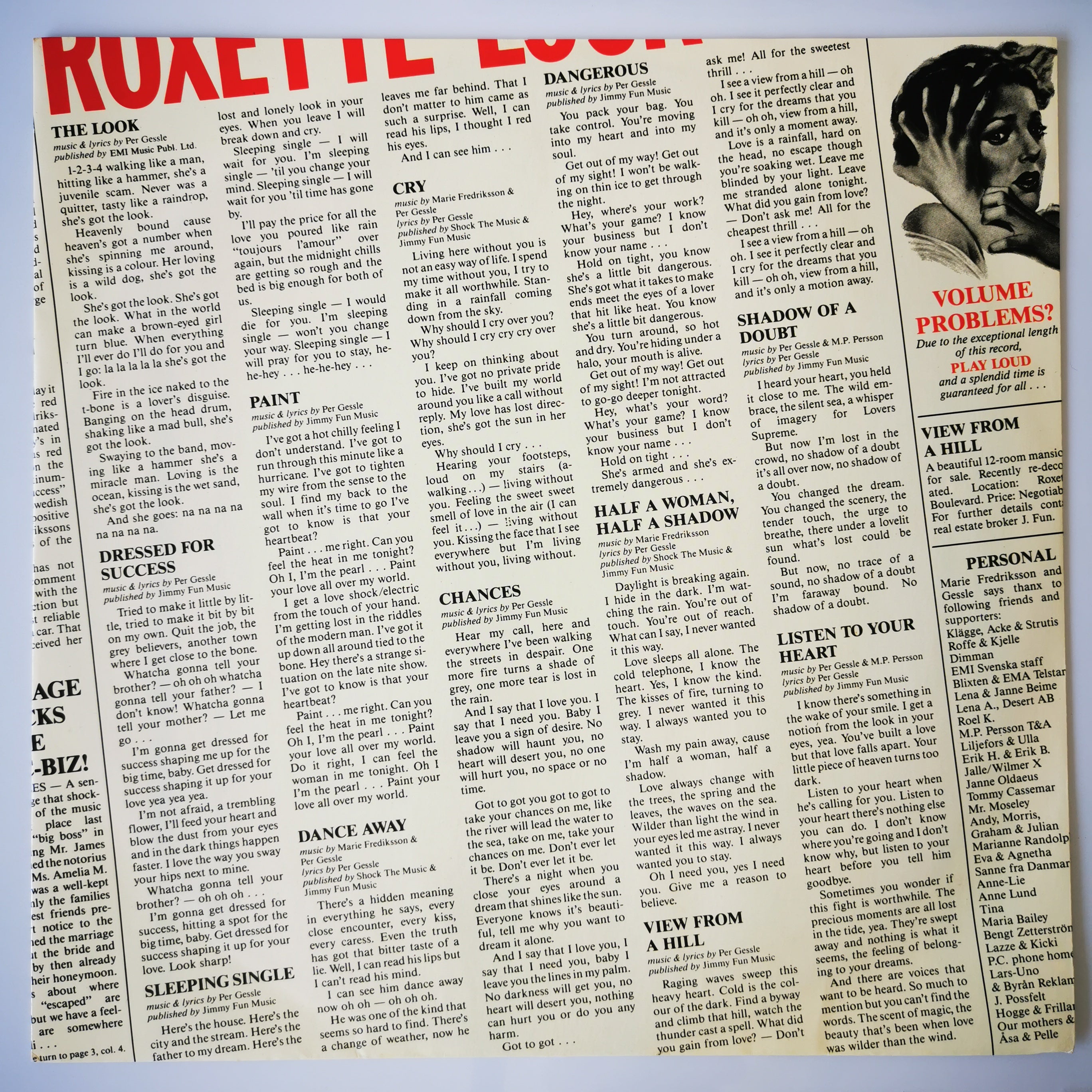 Roxette – Look Sharp! Vinyl LP Record 1988
