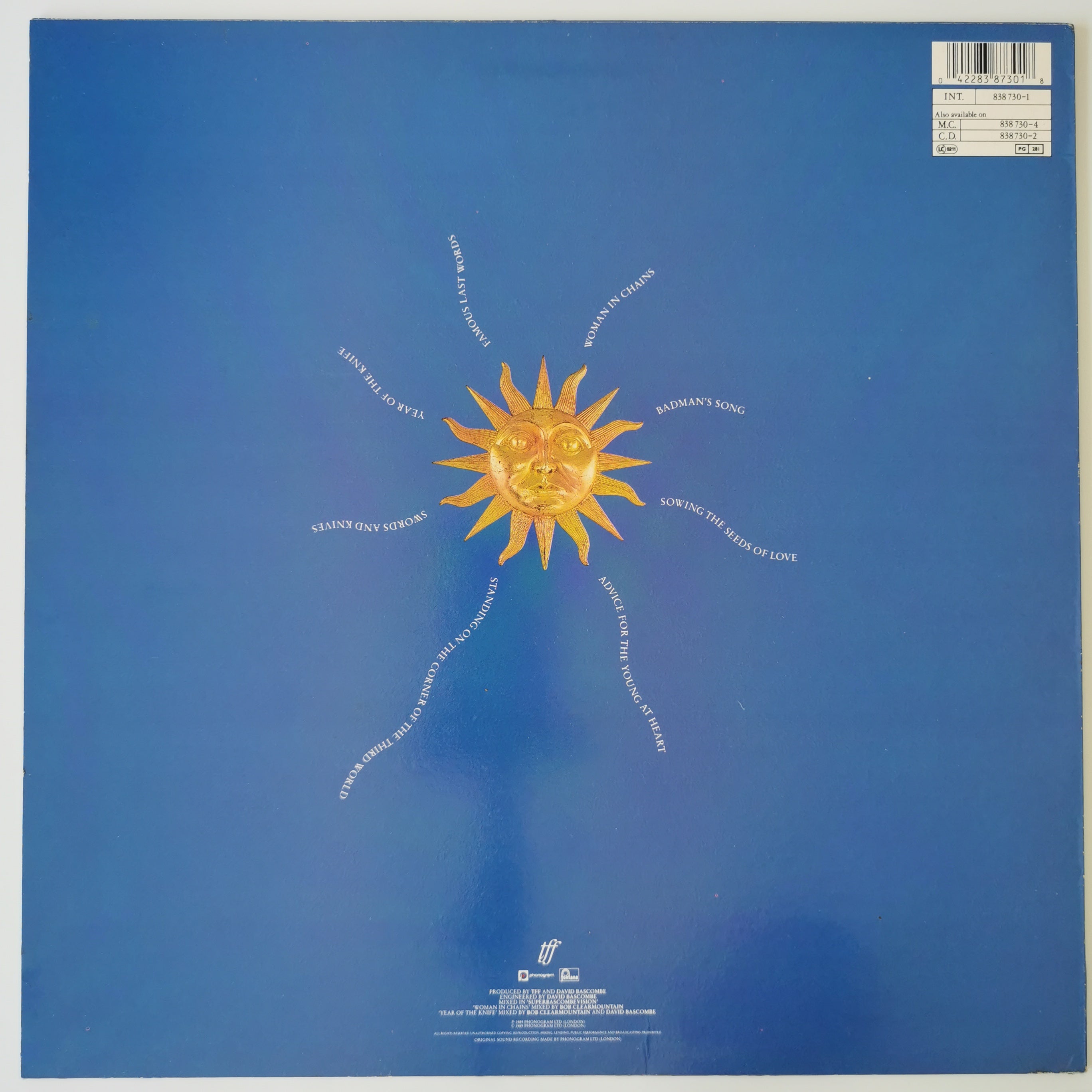 Tears For Fears The Seeds Of Love Vinyl LP
