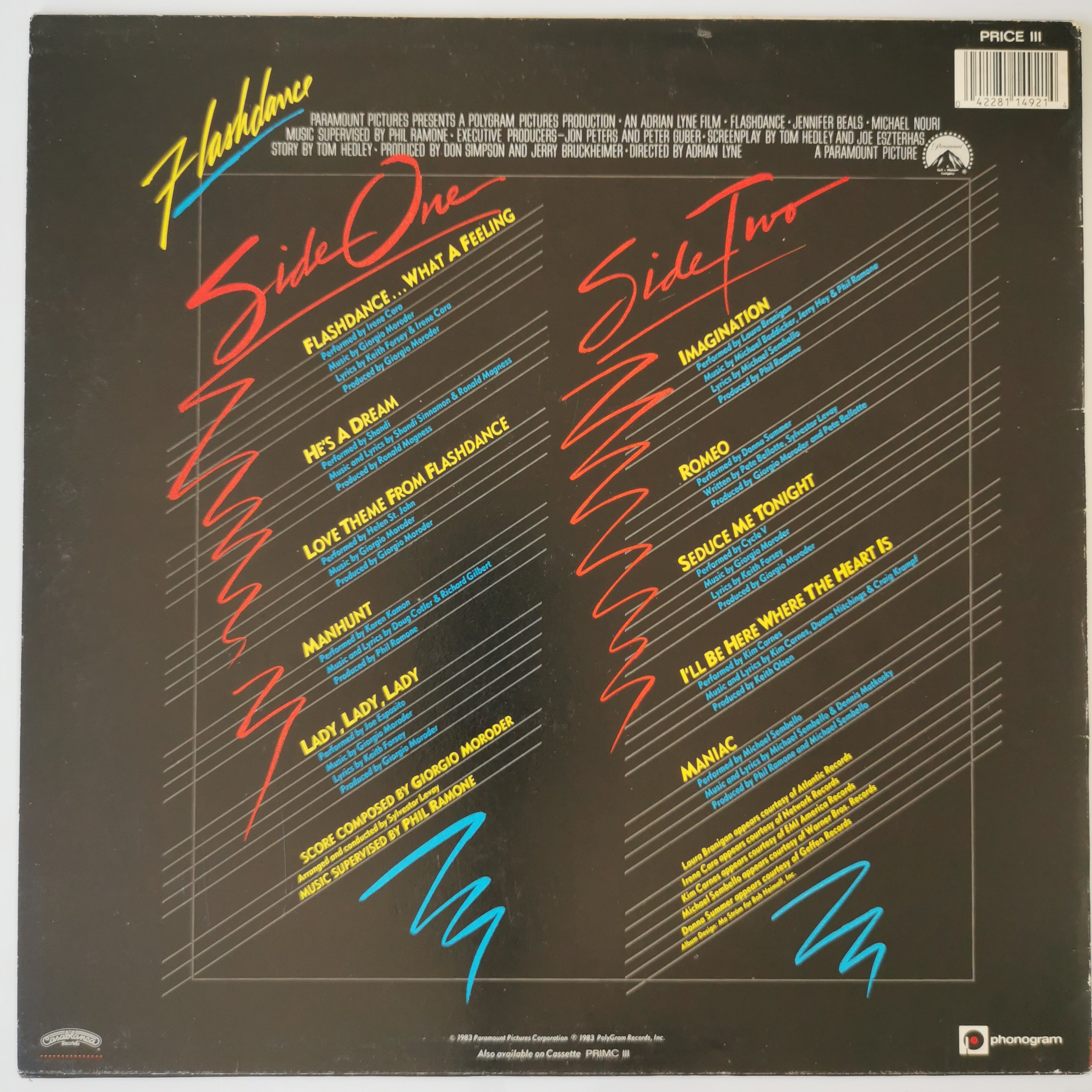 Flashdance Original Movie Soundtrack Vinyl LP