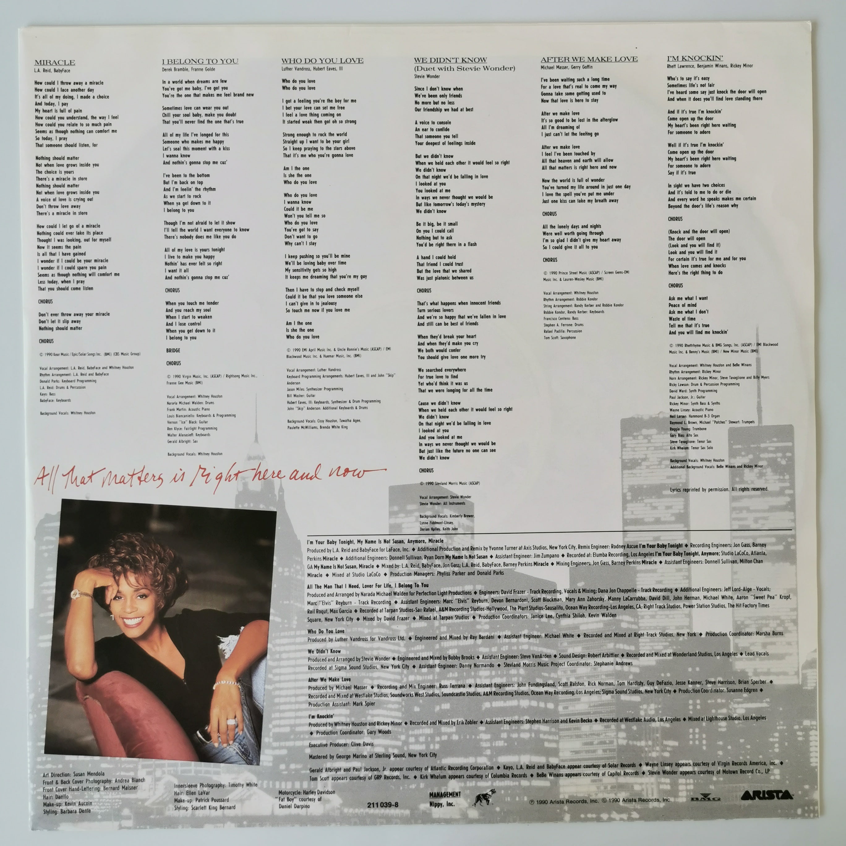 Whitney Houston – I'm Your Baby Tonight Vinyl LP