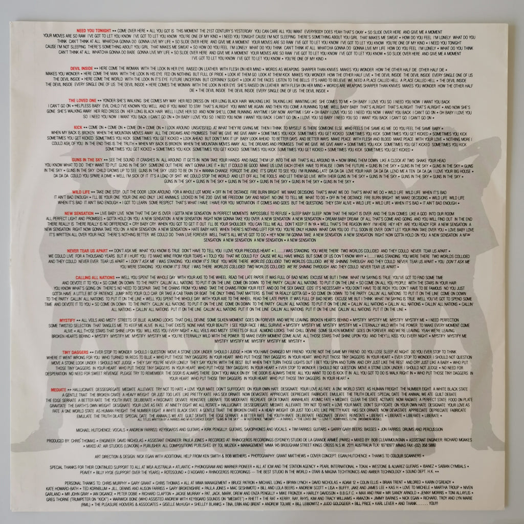 INXS – Kick Vinyl LP 1988