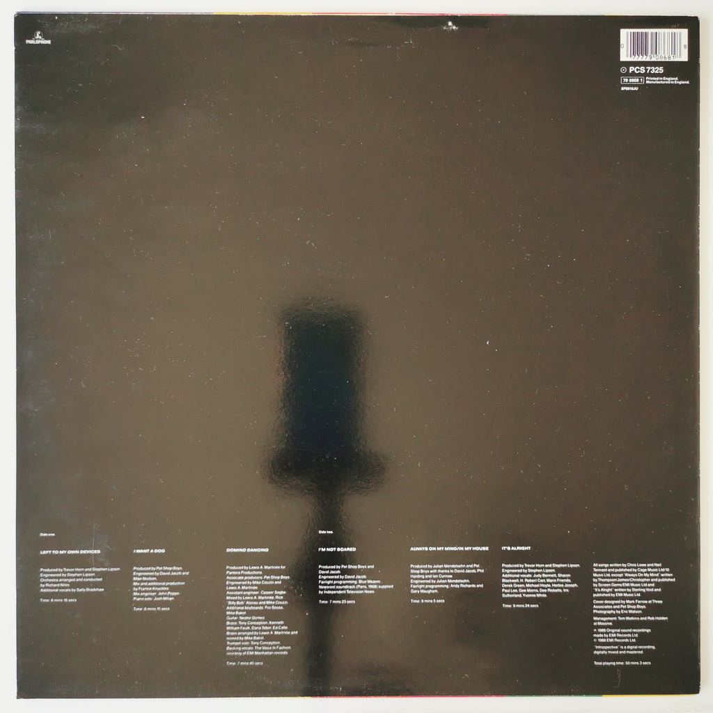 Pet Shop Boys – Introspective Vinyl LP Record 1988