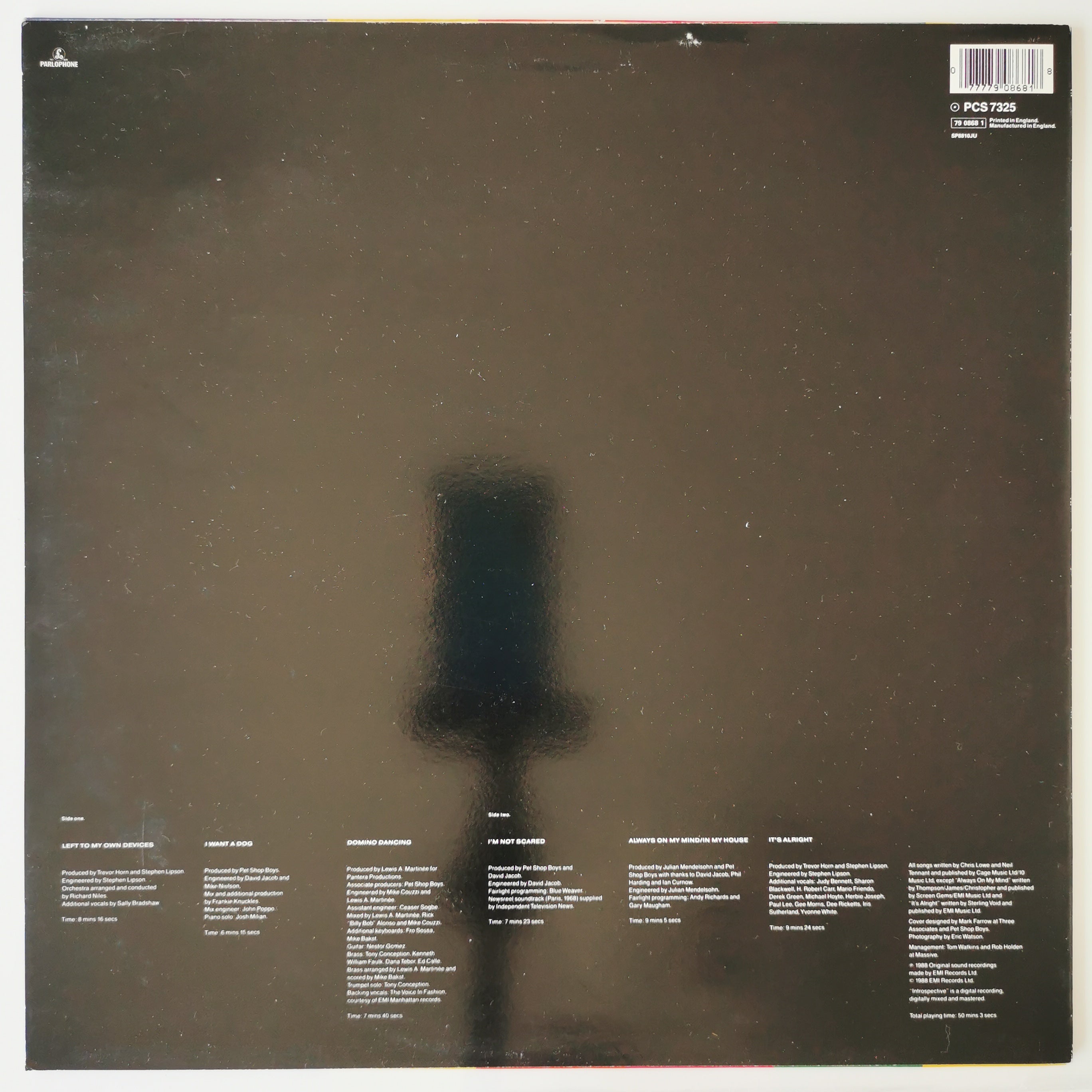 Pet Shop Boys – Introspective Vinyl LP Record 1988