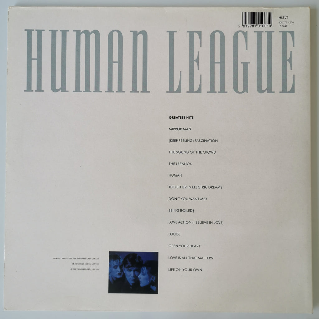 Human League Greatest Hits Vinyl LP Record 1988