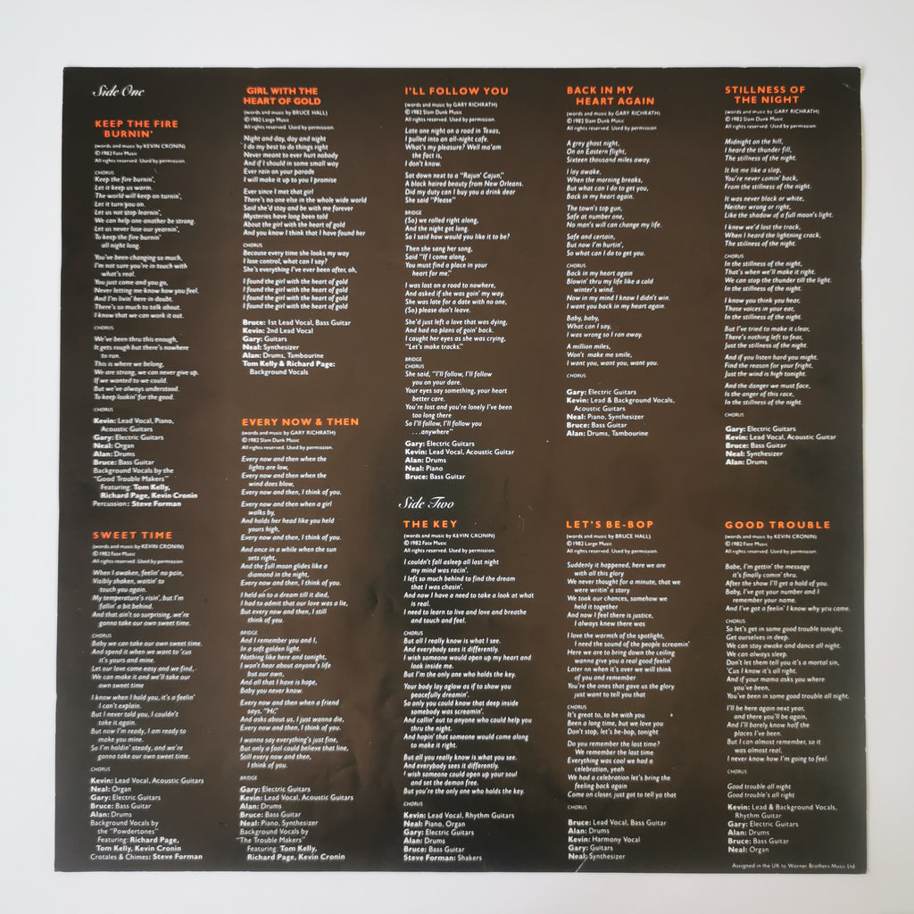 REO Speedwagon – Good Trouble Vinyl LP 1982