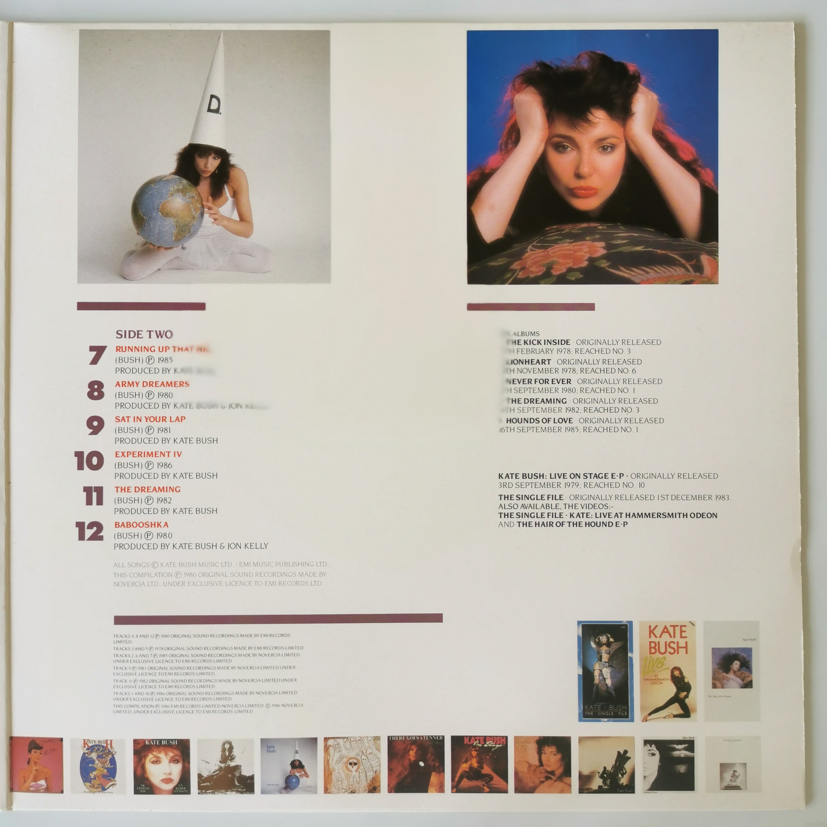 Kate Bush The Whole Story Vinyl LP Record