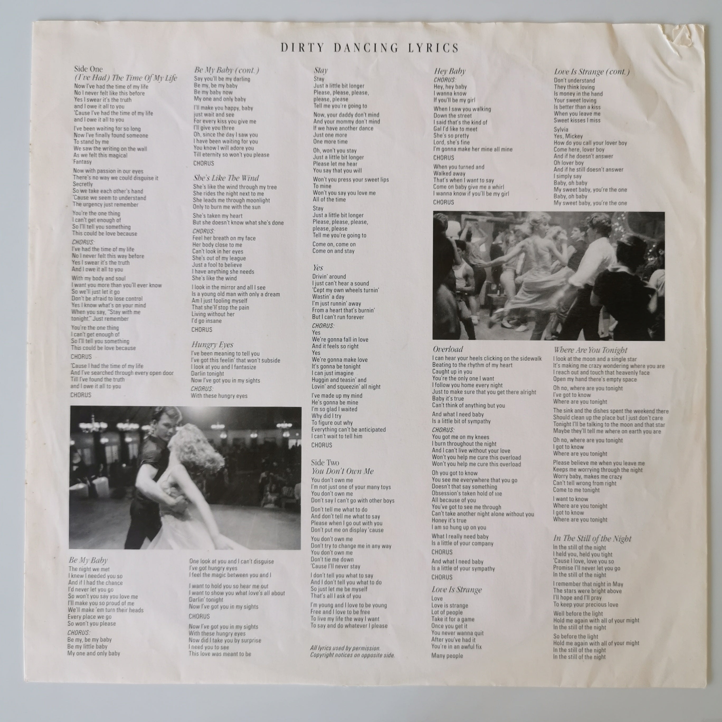 Original Soundtrack Dirty Dancing Vinyl LP Record