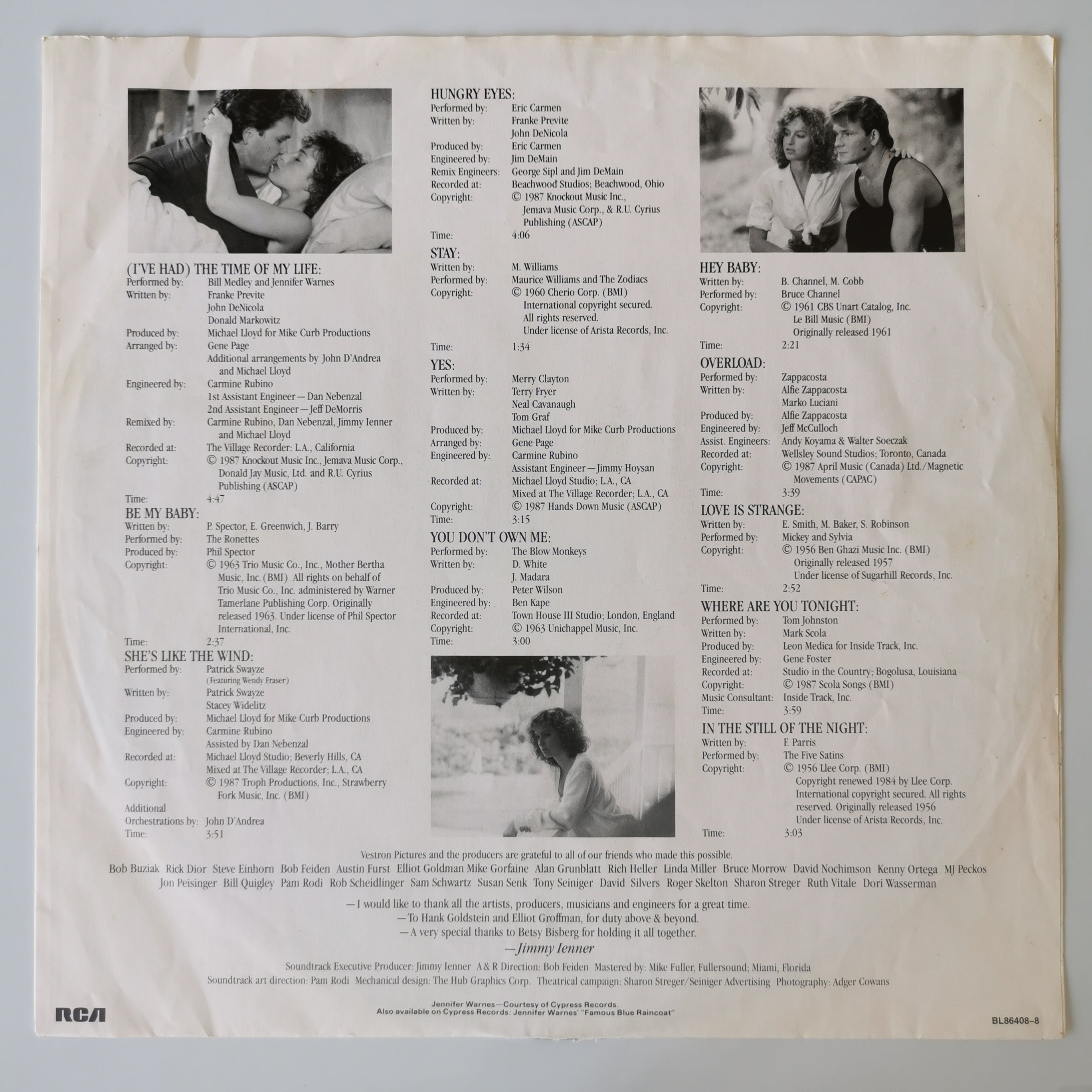 Original Soundtrack Dirty Dancing Vinyl LP Record