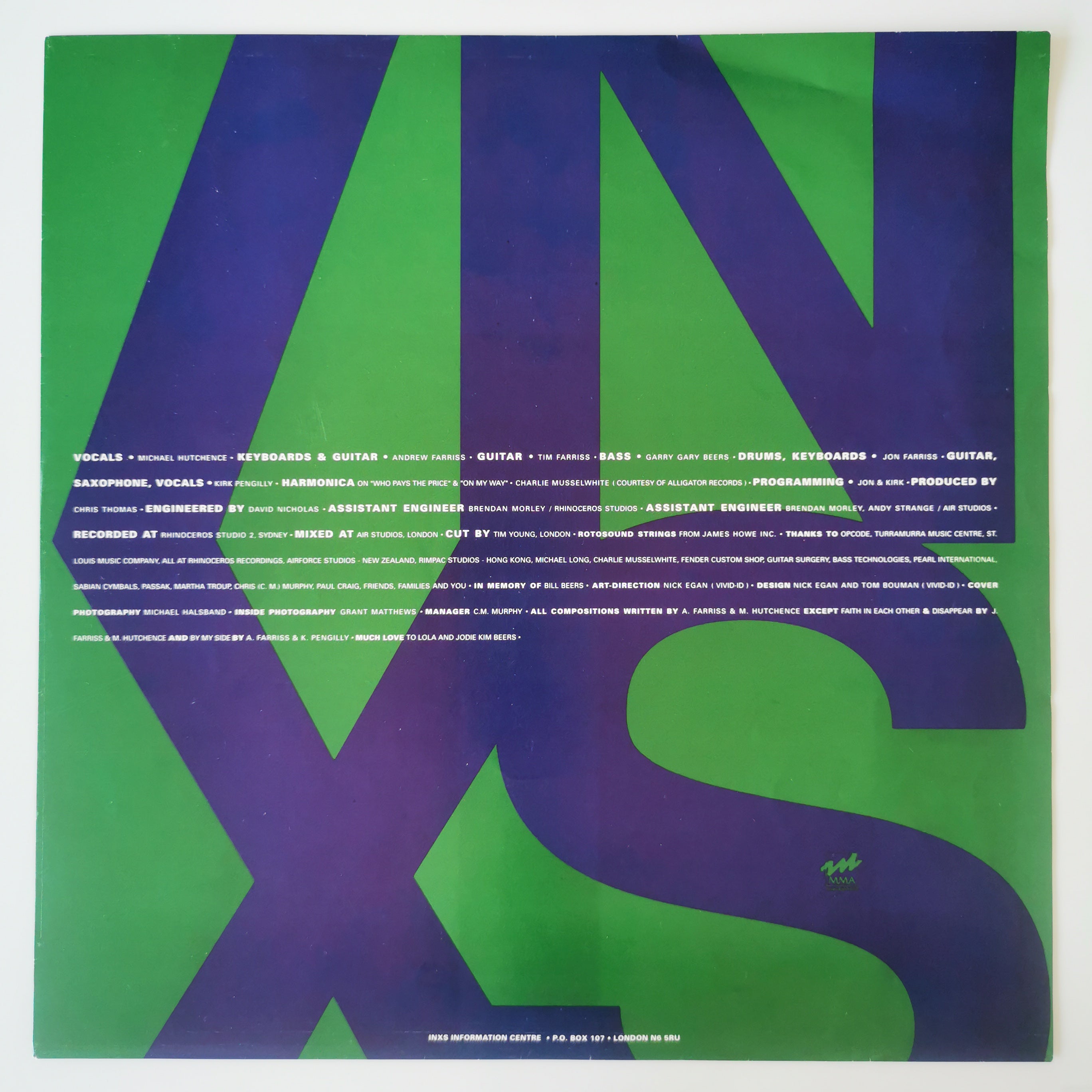 Inxs X Vinyl LP 1990