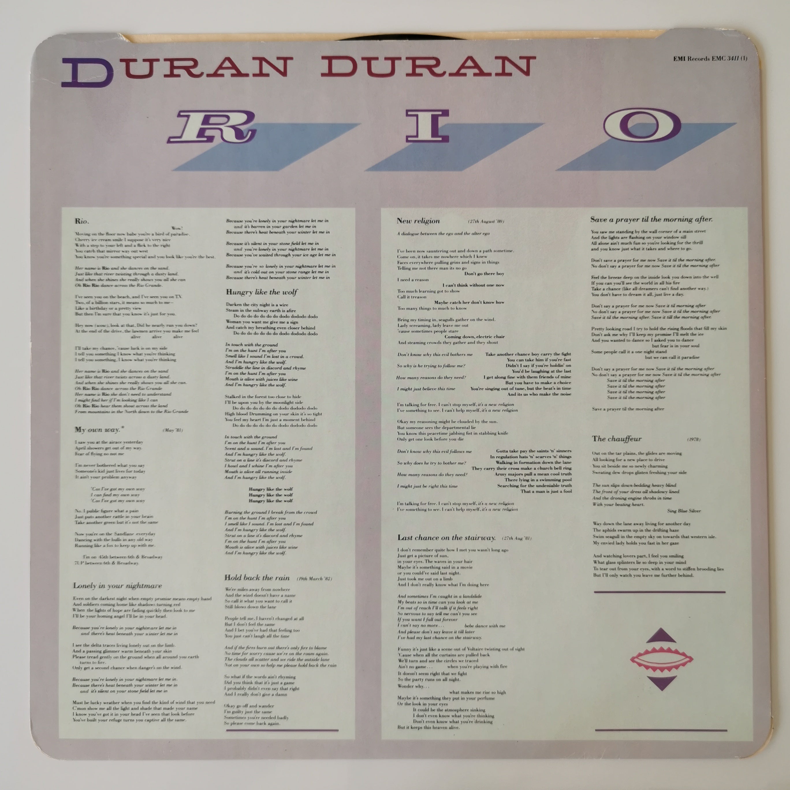 Duran Duran – Rio Vinyl LP Record 1982