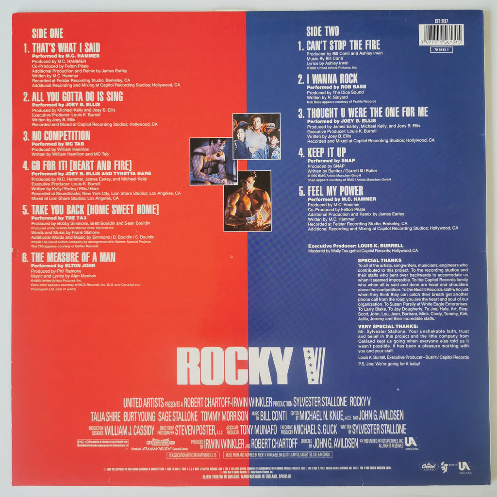 Original Soundtrack Rocky V Vinyl LP 1990
