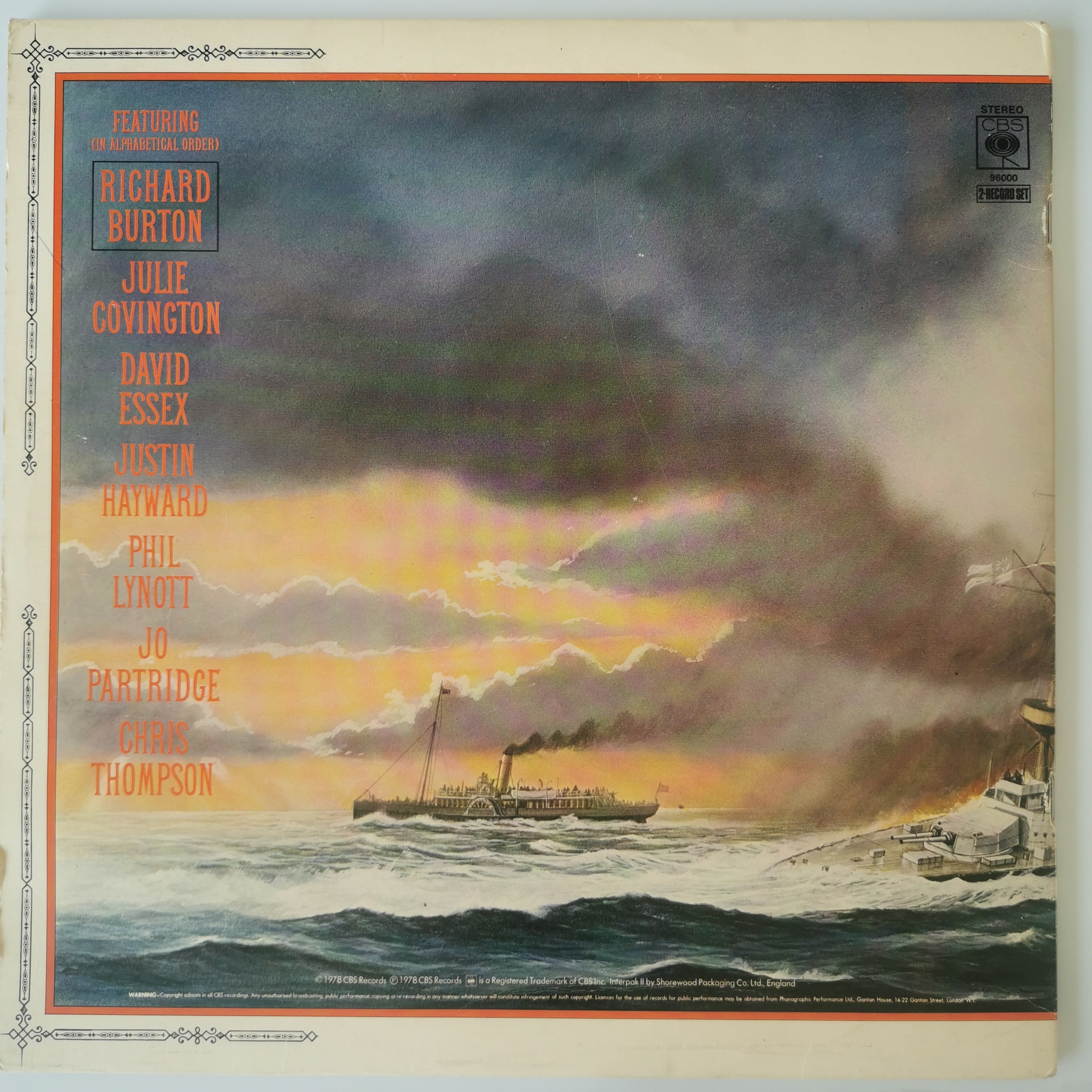 Jeff Wayne The War Of The Worlds Double Vinyl LP Record