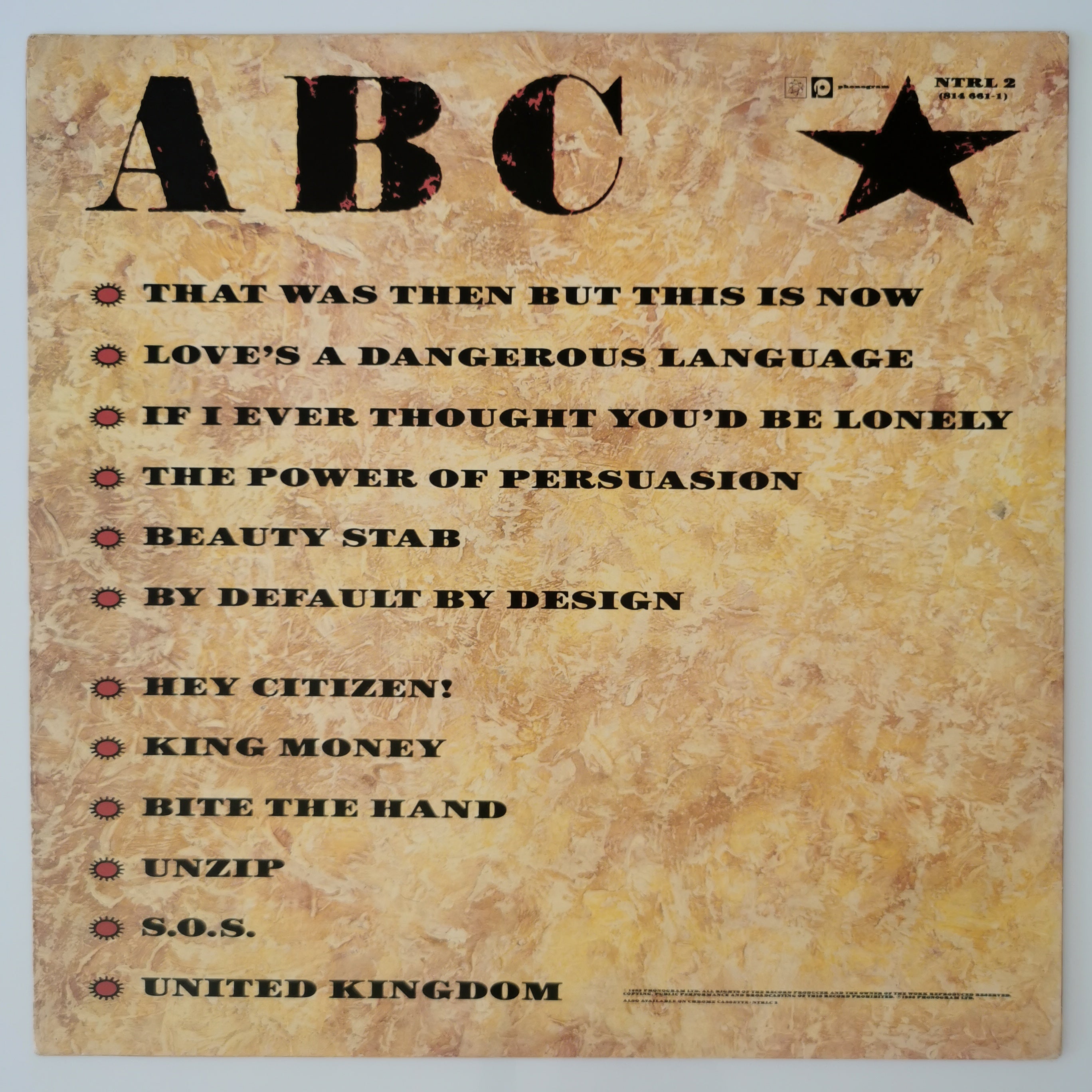 ABC Beauty Stab Vinyl LP Record 1983