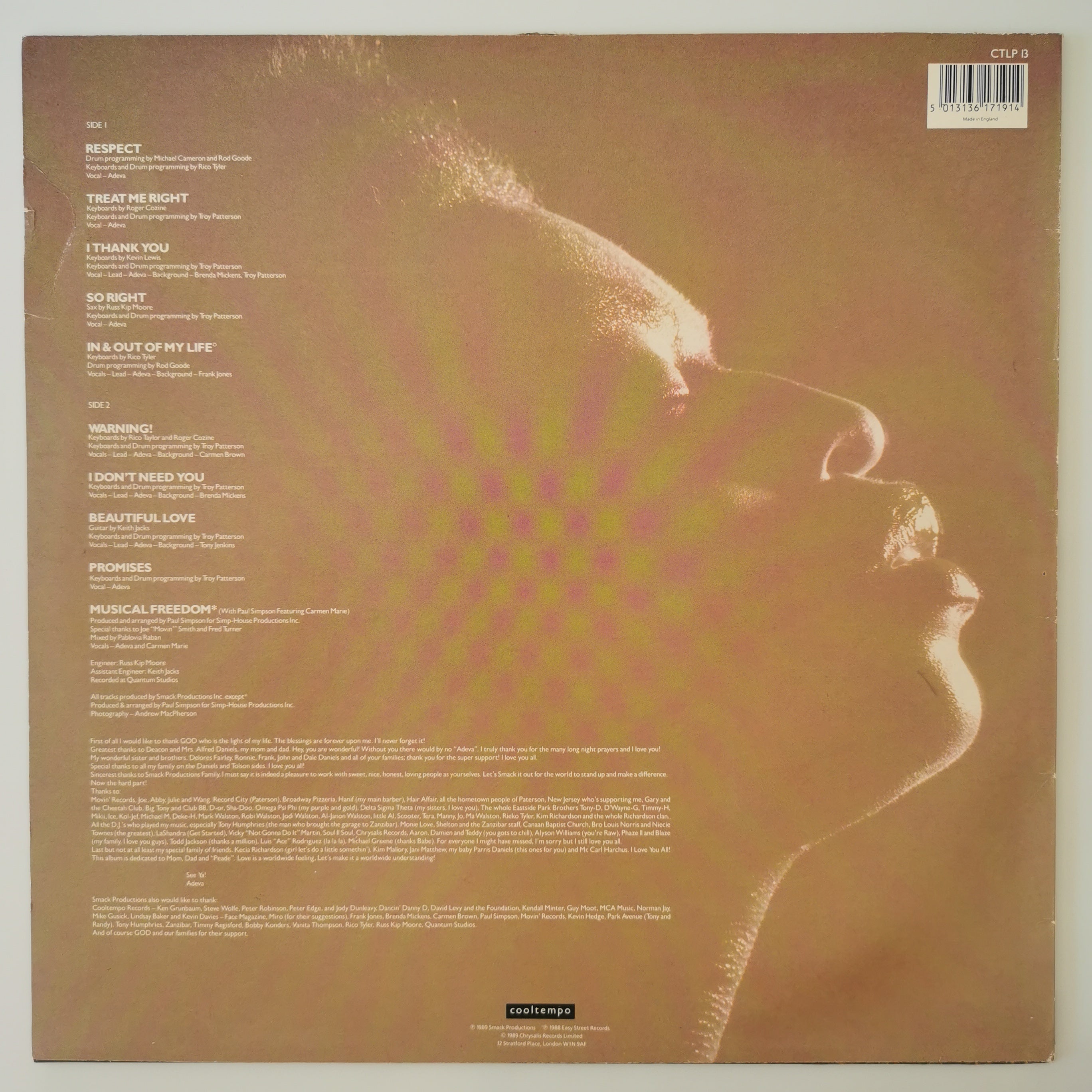 Adeva – Adeva! Vinyl LP 1Record 1989