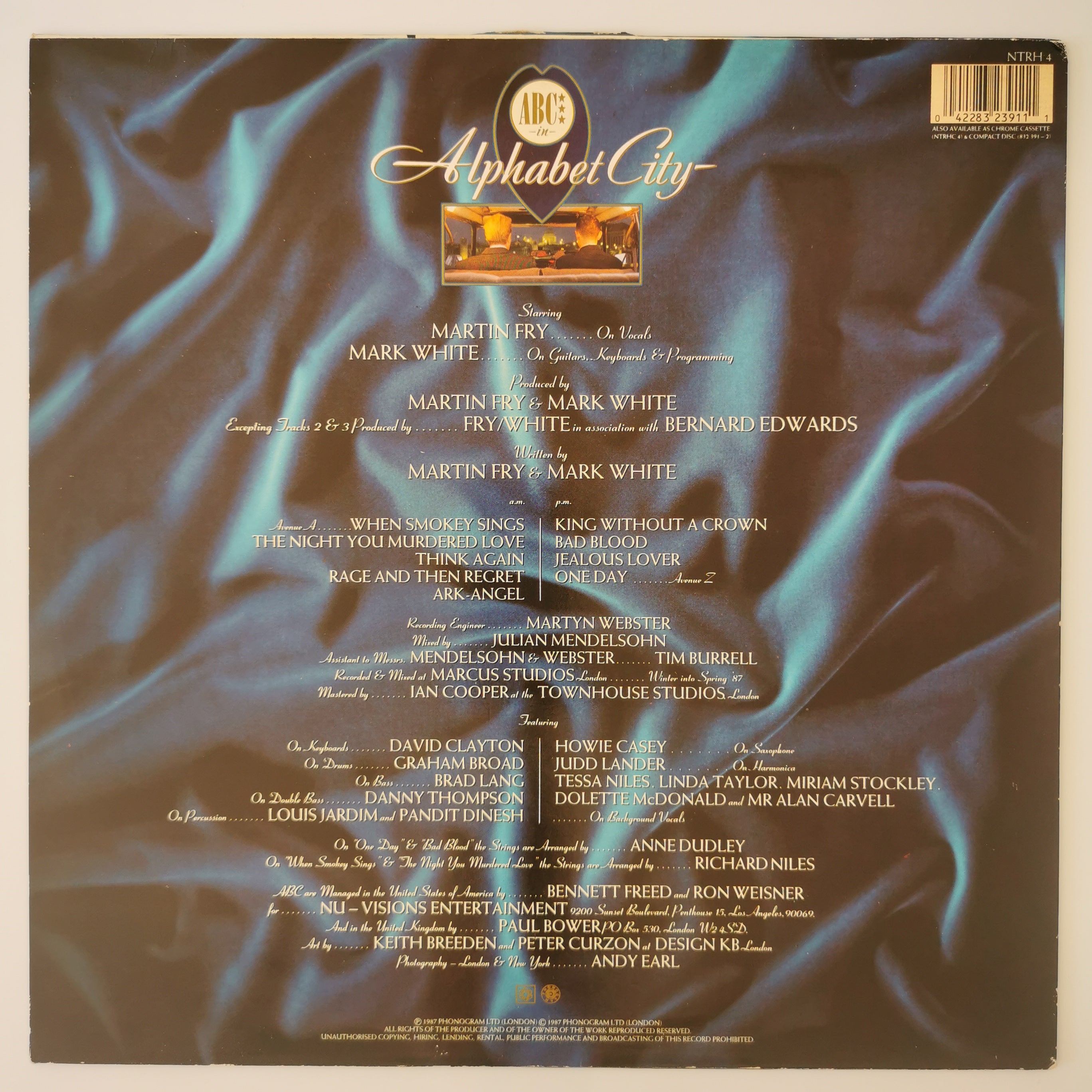 ABC – Alphabet City Vinyl LP Record 1987