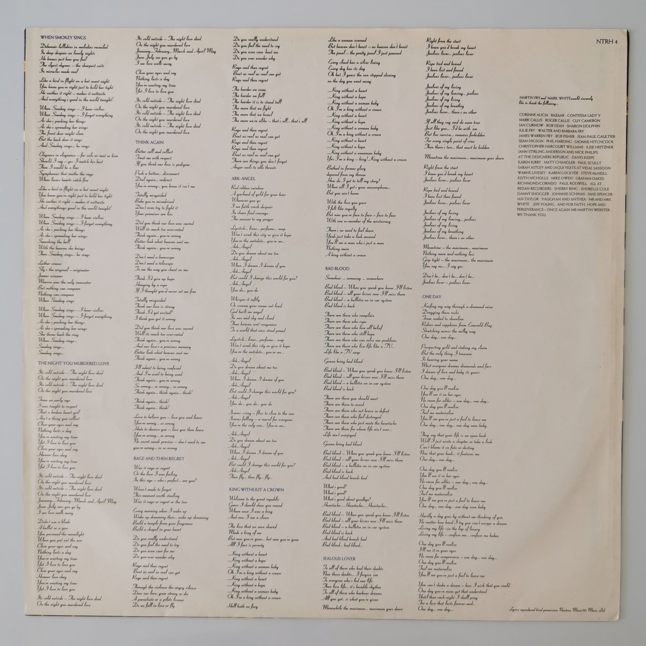 ABC – Alphabet City Vinyl LP Record 1987