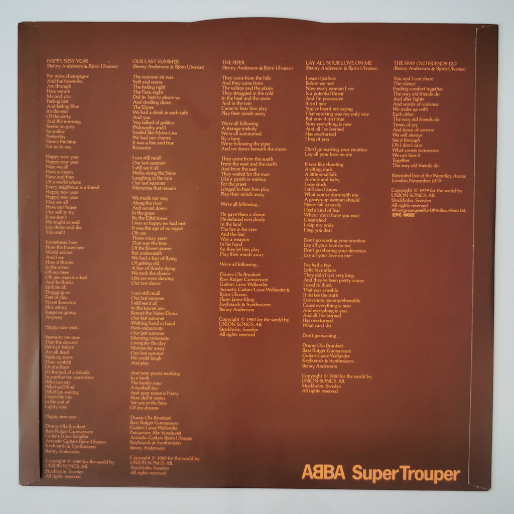 ABBA – Super Trouper Vinyl LP Record 1980
