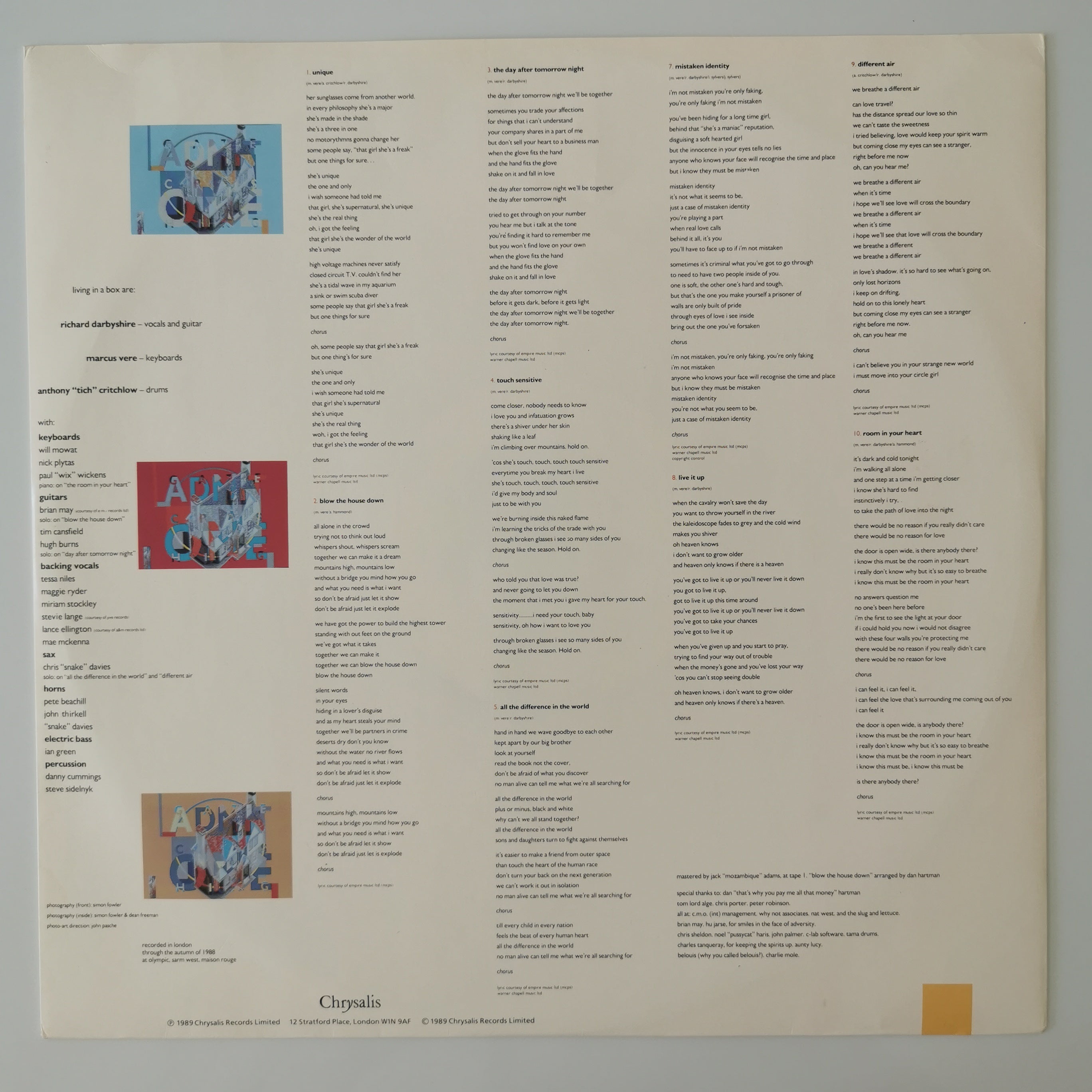 Living In A Box – Gatecrashing Vinyl LP Inc Bonus LP