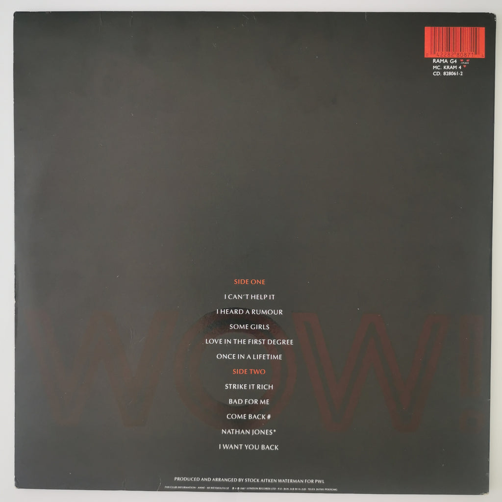 Bananarama – Wow! Double LP Inc Bonus Mixes LP