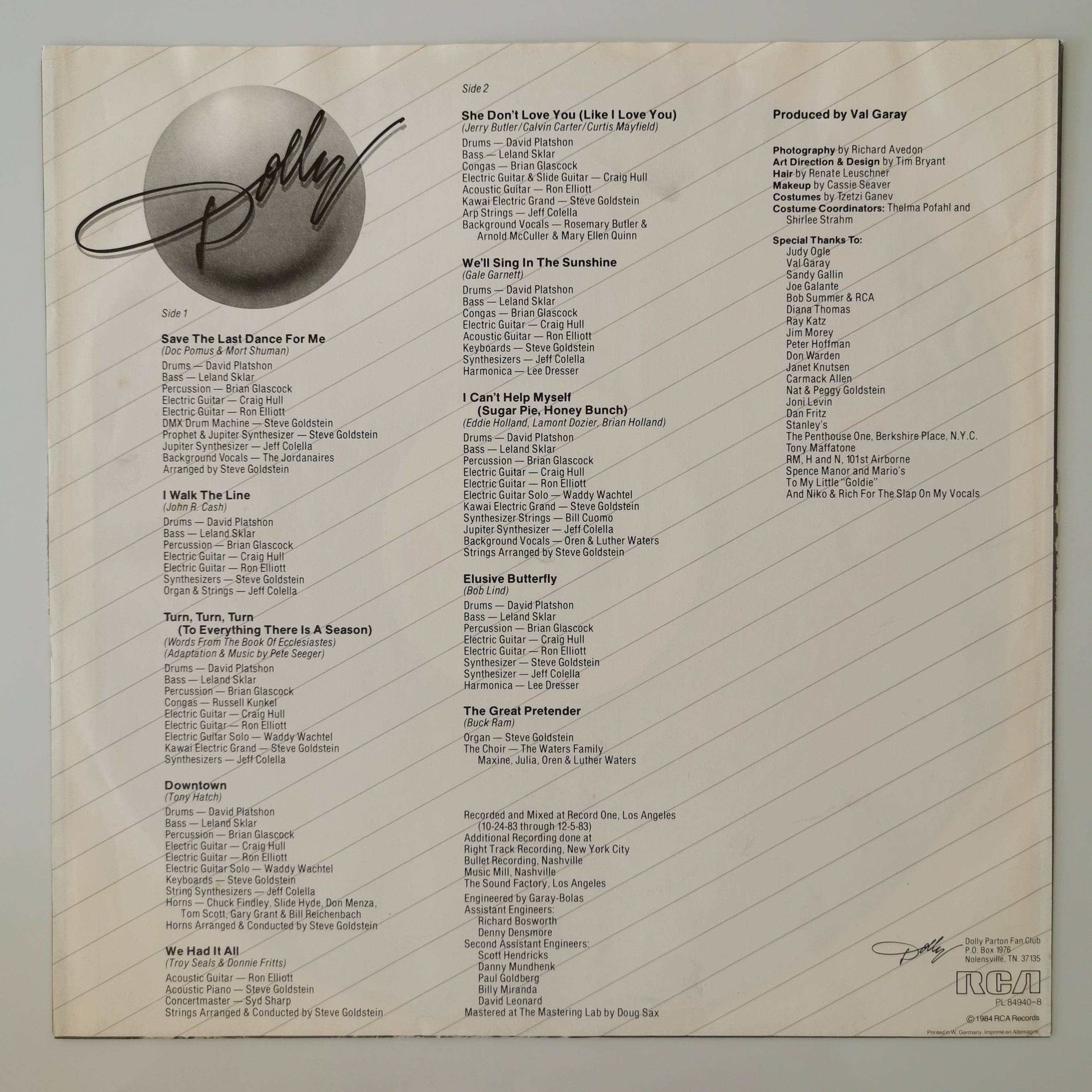 Dolly Parton – The Great Pretender Vinyl LP 1984