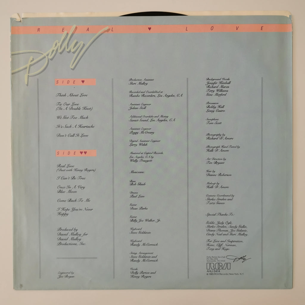 Dolly Parton – Real Love Vinyl LP Record 1985