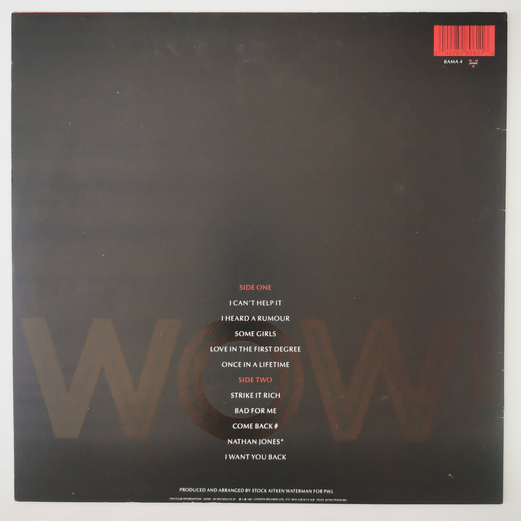 Bananarama – Wow! 1987 Vinyl LP Record