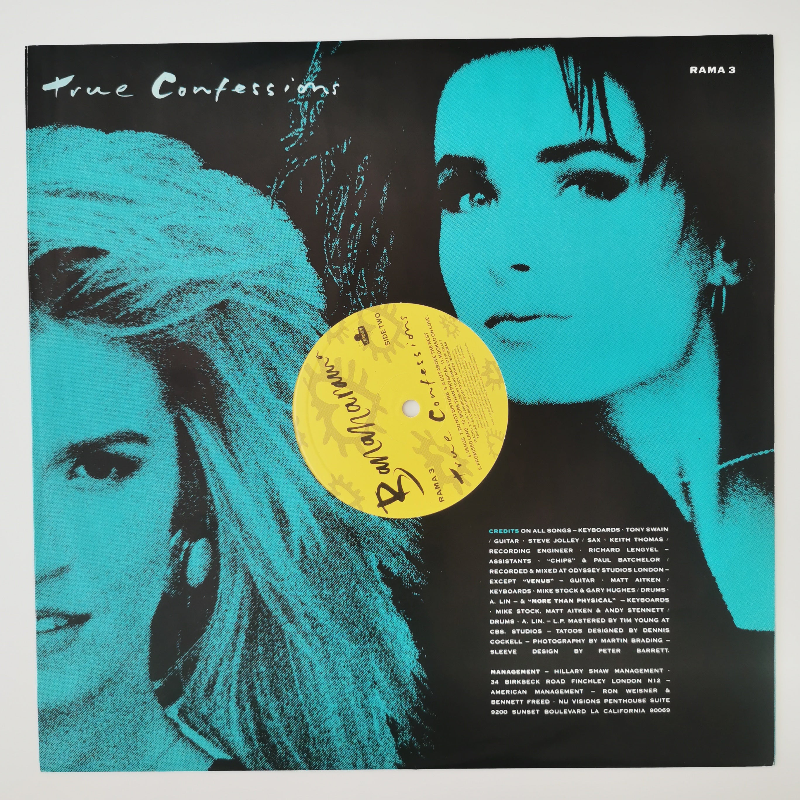 Bananarama – True Confessions 1986 Vinyl LP record