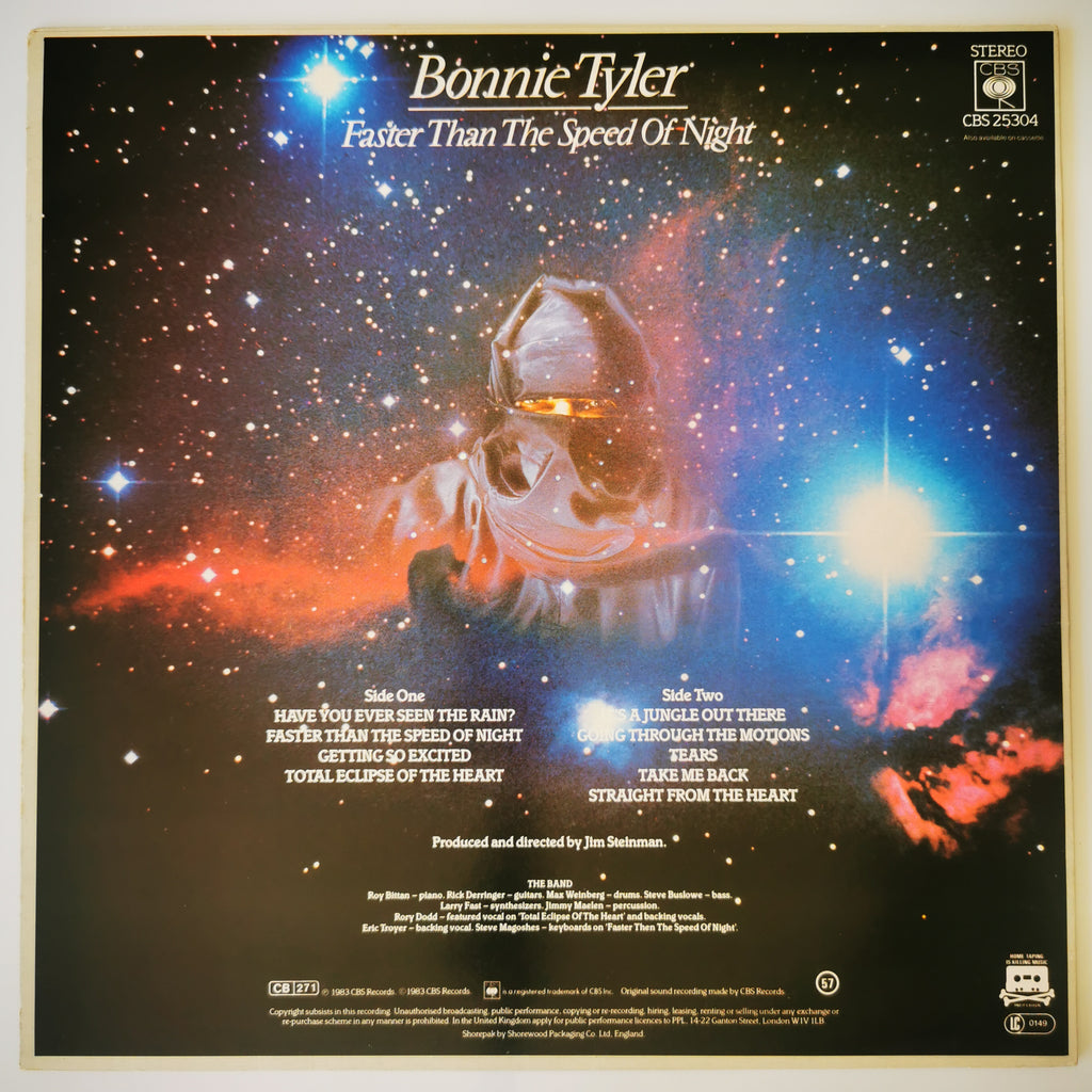 Bonnie Tyler Faster Than The Speed Of Night Vinyl LP