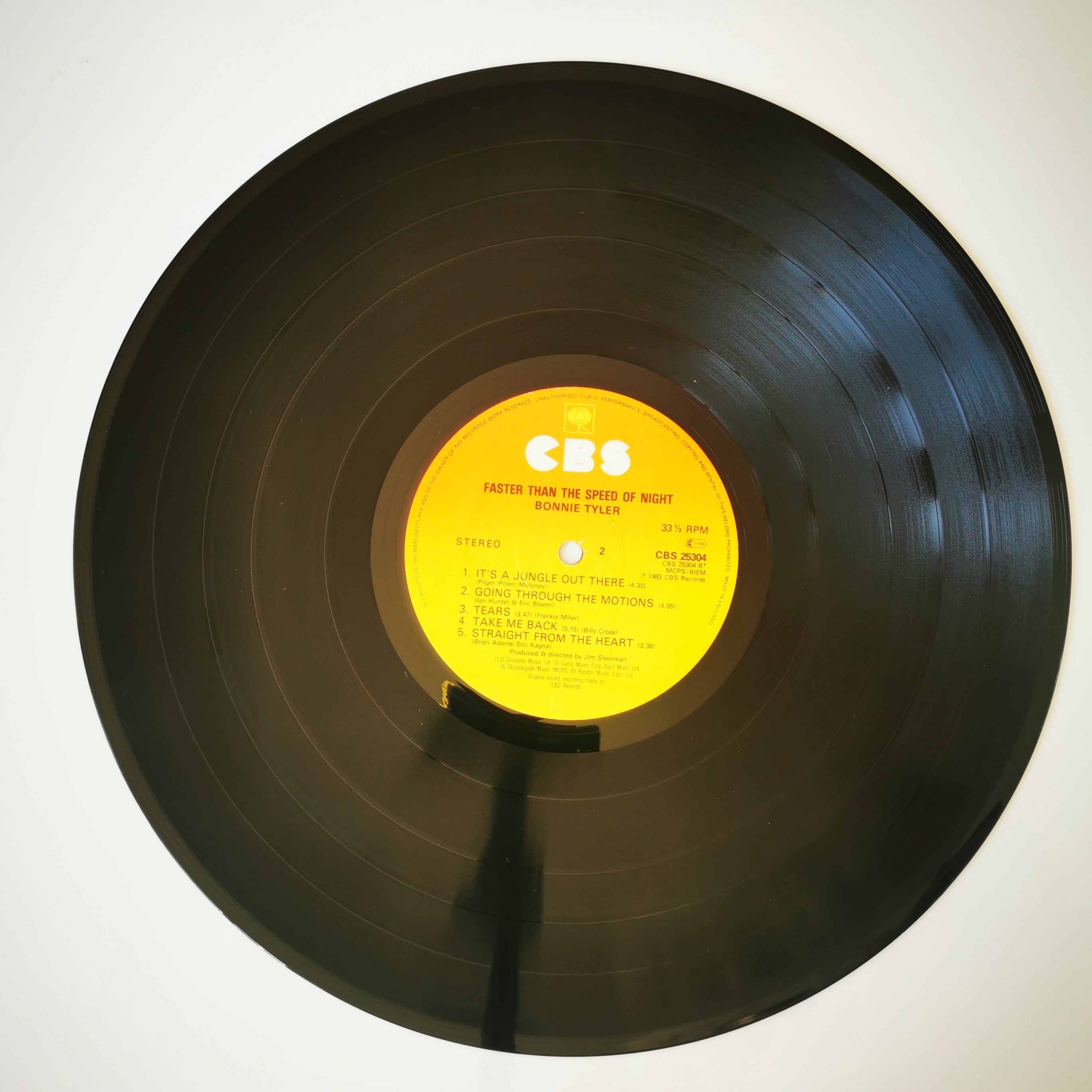 Bonnie Tyler Faster Than The Speed Of Night Vinyl LP