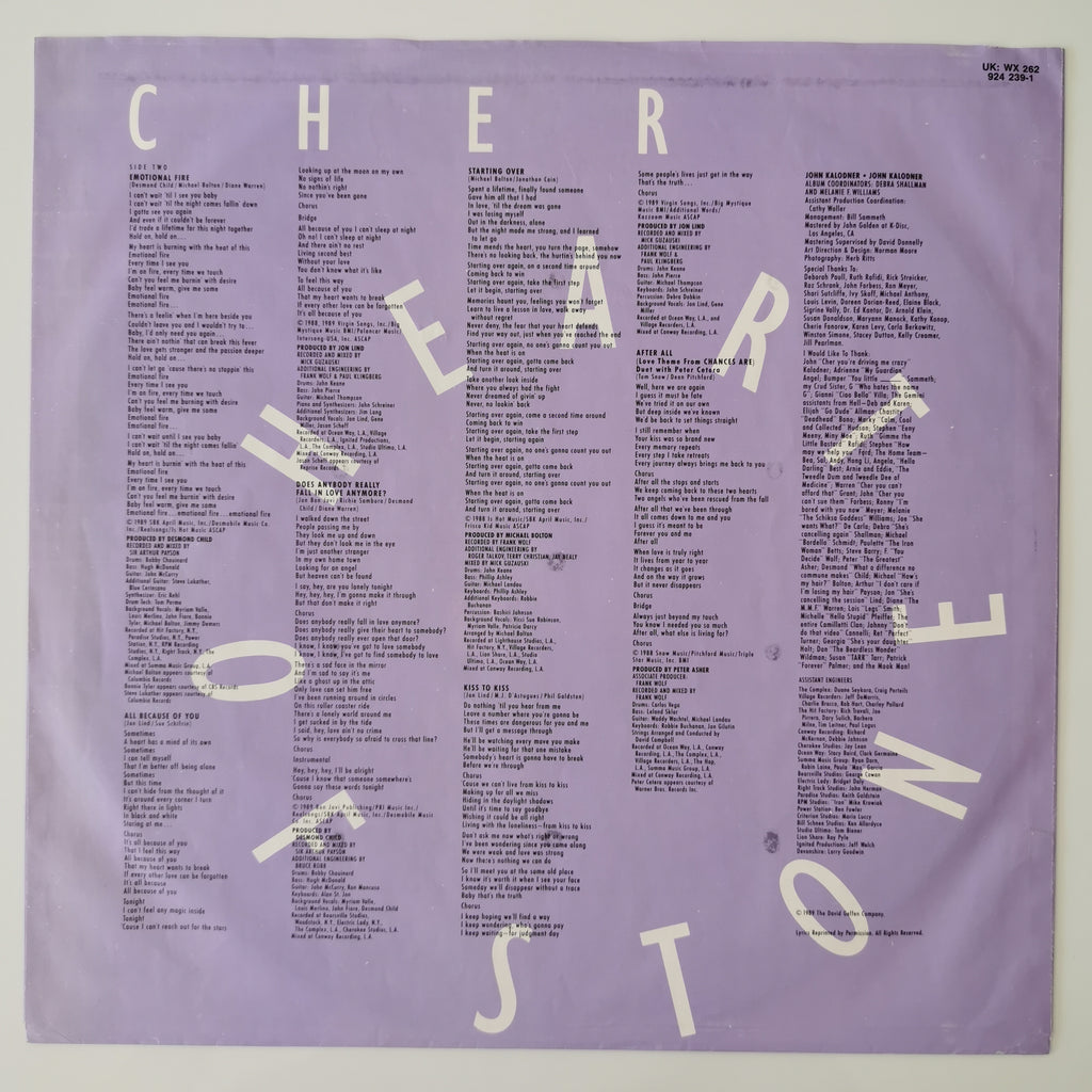 Cher – Heart Of Stone Vinyl LP Record