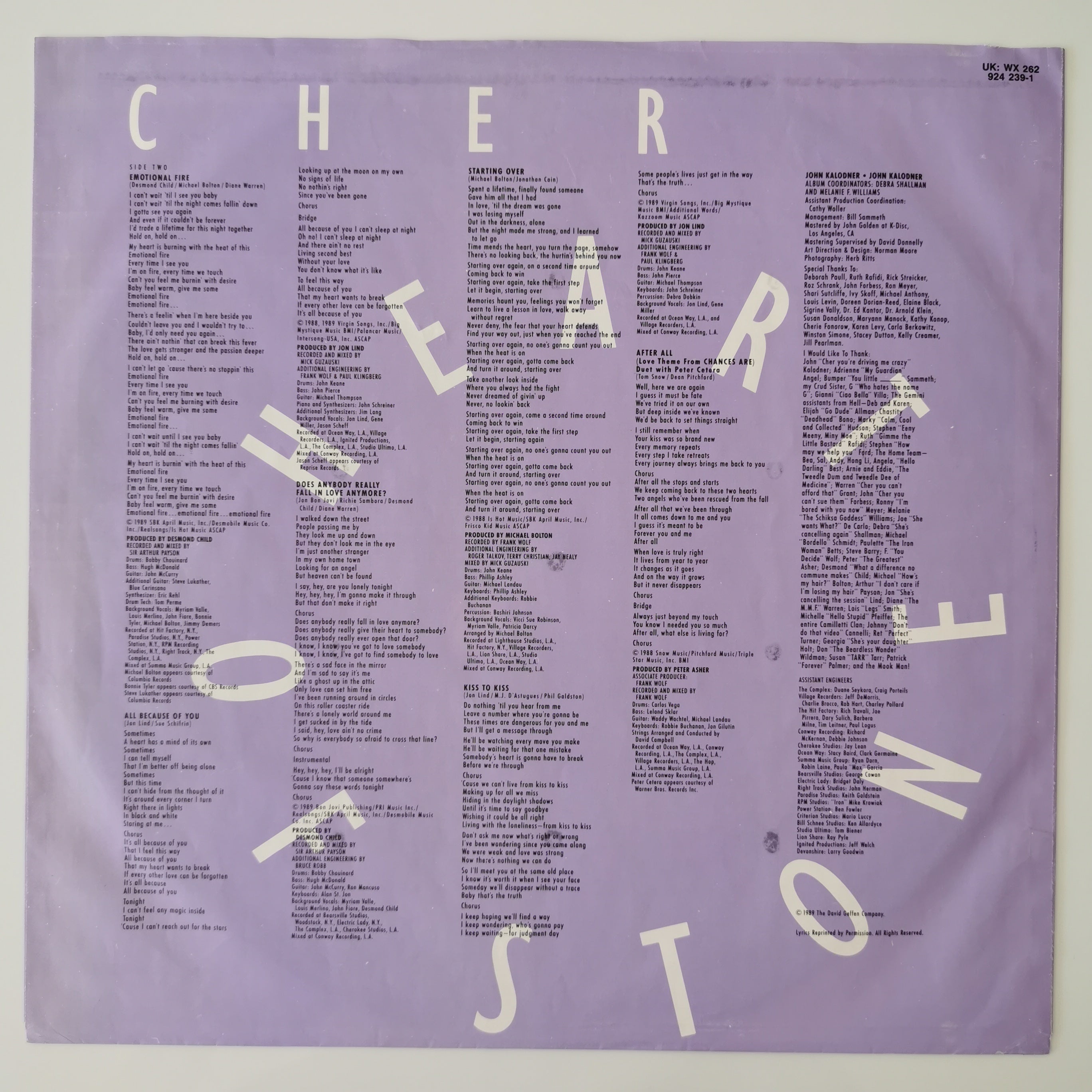 Cher – Heart Of Stone Vinyl LP Record